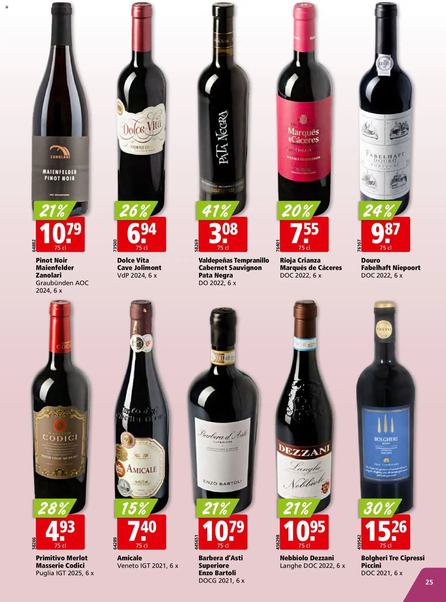 Aligro aktionen Schlieren, Gossau SG, Frauenfeld, Rapperswil-Jona, Sargans, Bern – gültig ab 13.07.2026 | Seite: 25 | Produkte: Merlot
