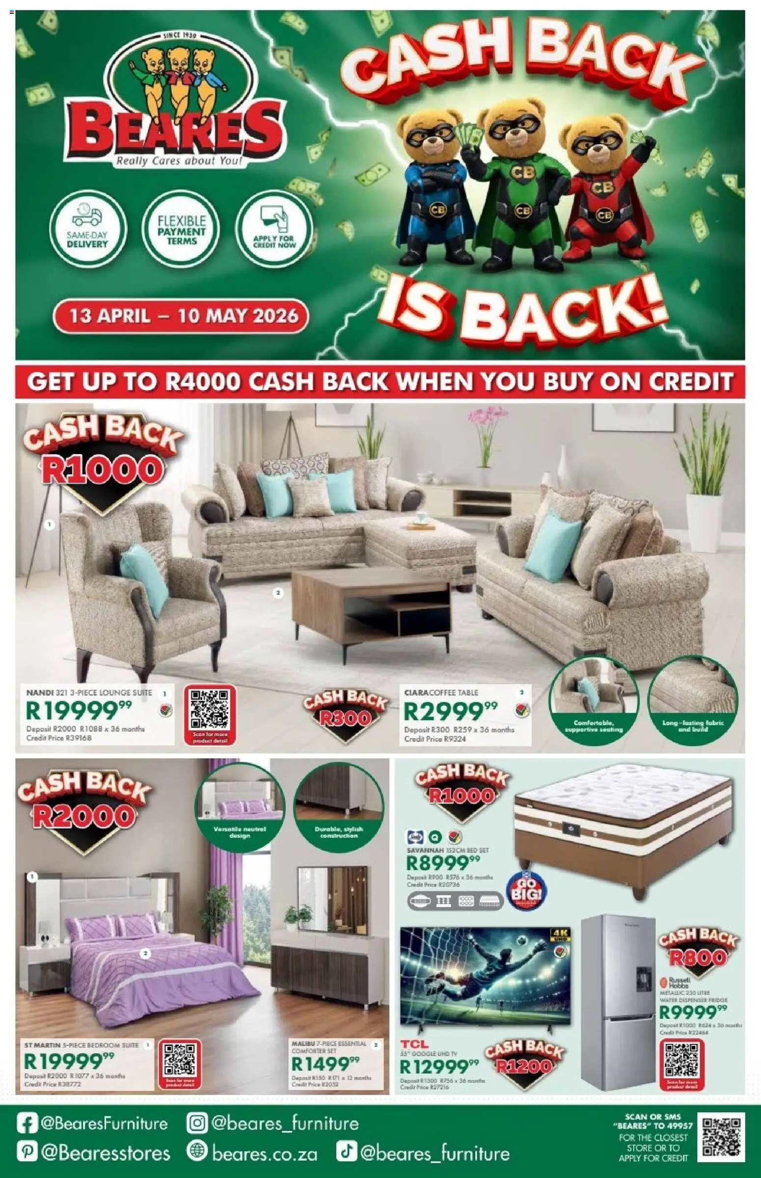 Beares Specials | 13/04/2026 | How to get a limited discount? Save today! | South Africa