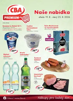 Náhled letáku CBA leták - Premium od 19.08.2026