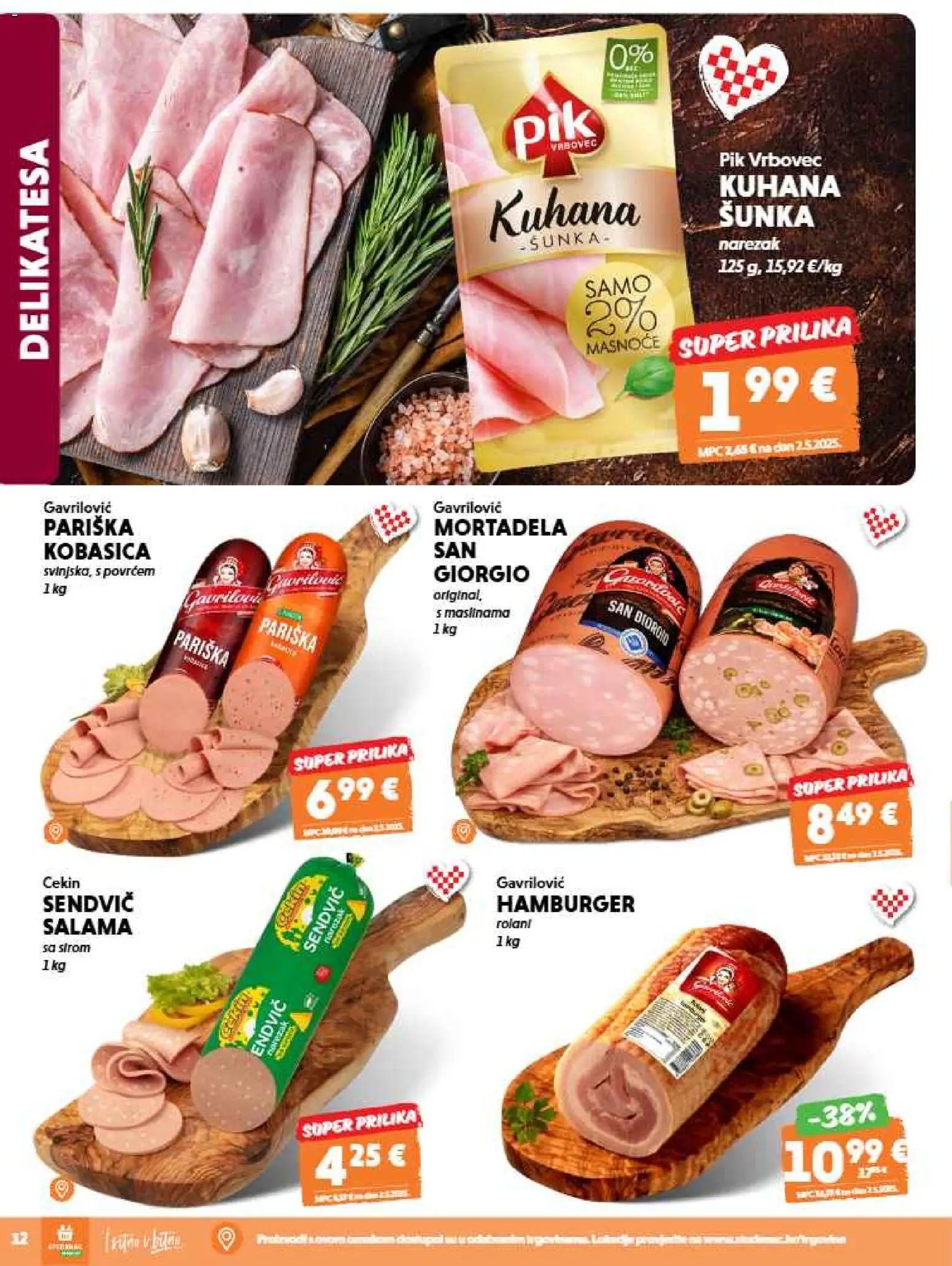 Studenac katalog | vrijedi od 09.09.2026 | Stranica: 12 | Proizvodi: Salama, Šunka, Narezak, Pik Vrbovec