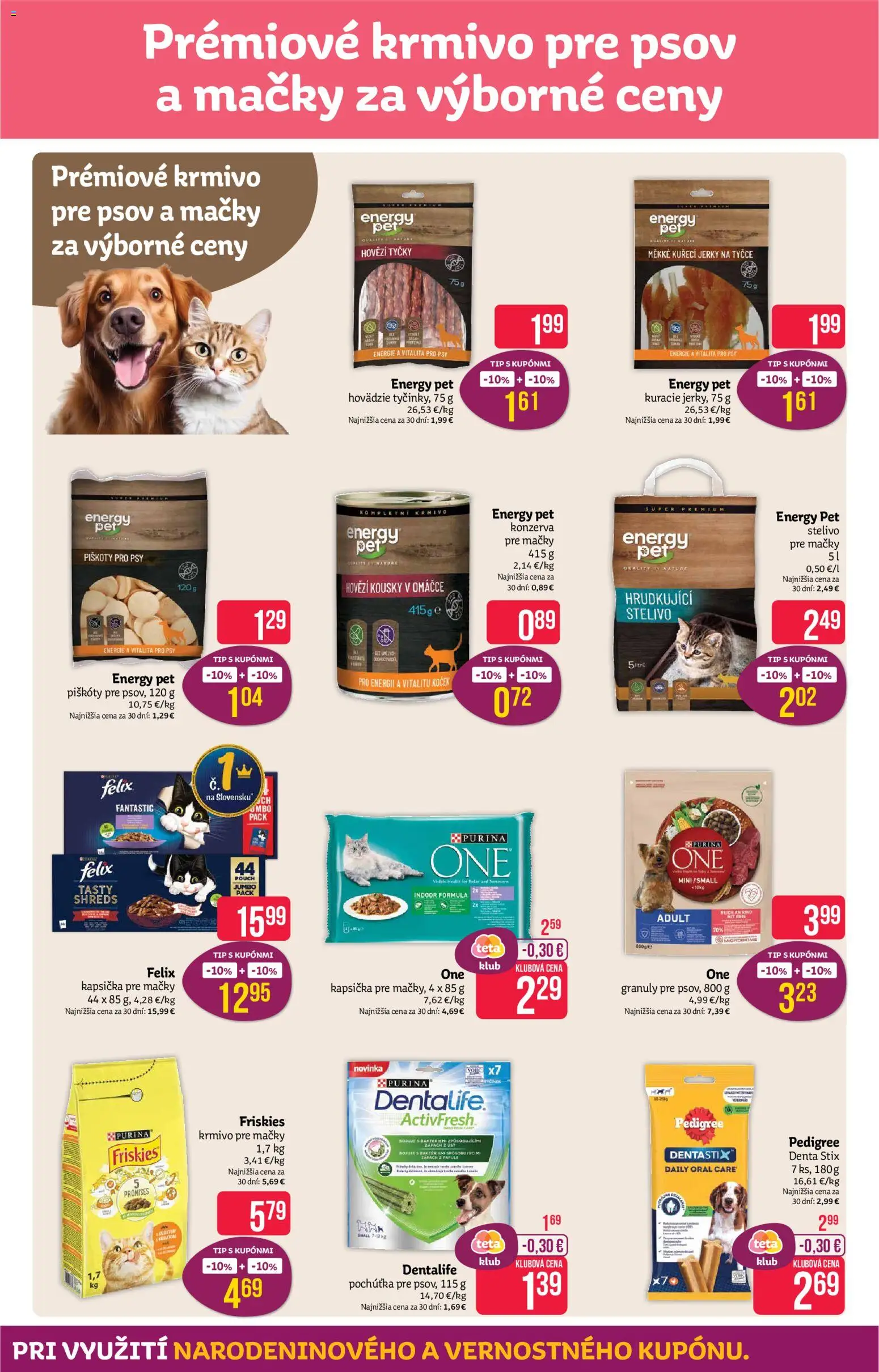 Nové Teta drogerie akcie – leták je platný od 12.10.2026 | Strana: 13 | Produkty: Piškóty, Felix, Krmivo pre psov, Jerky