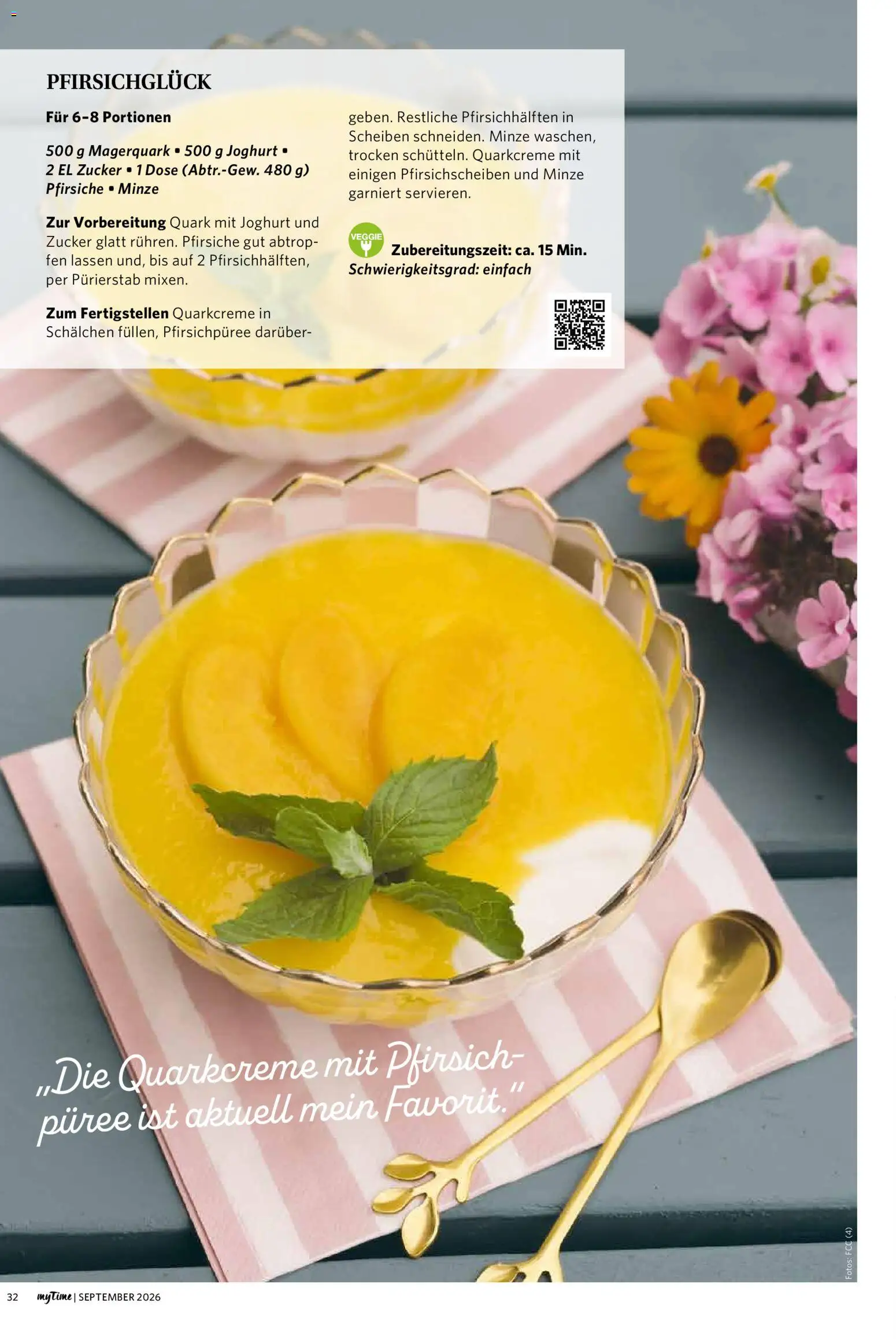 Combi myTime September 2026 – gültig ab 01.09.2026 | Seite: 32 | Produkte: Quark, Joghurt, Zucker, Pfirsich