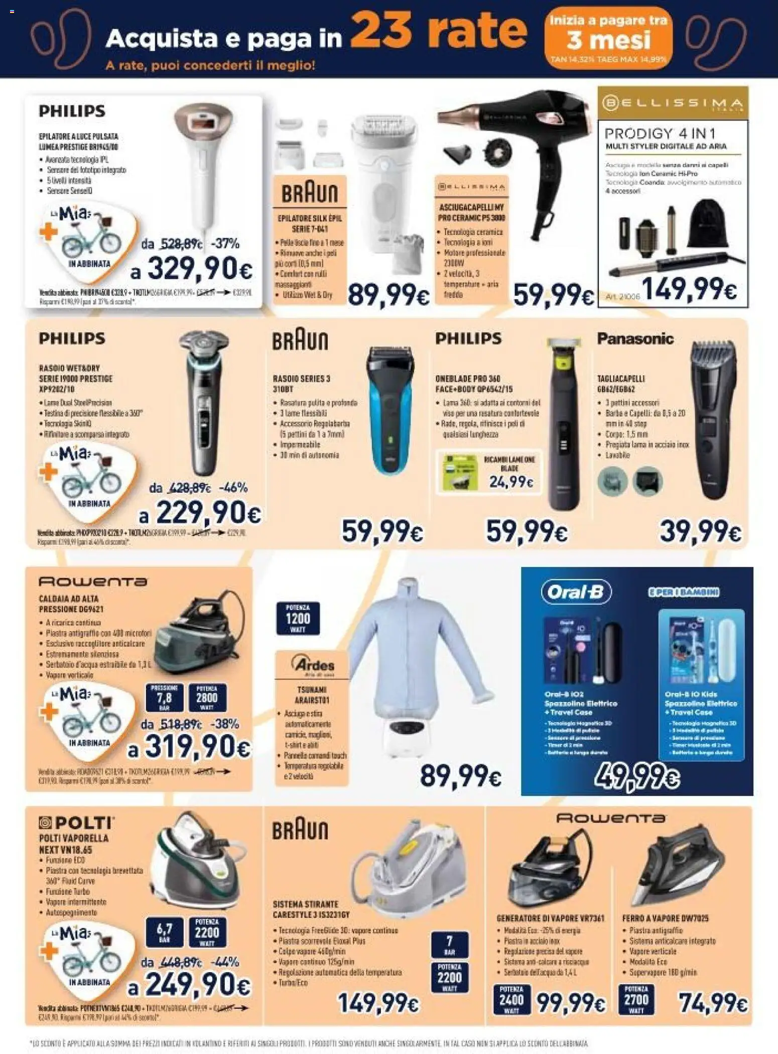 Volantino Unieuro del 29.05.2026 | Pagina: 22 | Prodotti: Rasoio, Anticalcare, Epilatore, Spazzolino elettrico