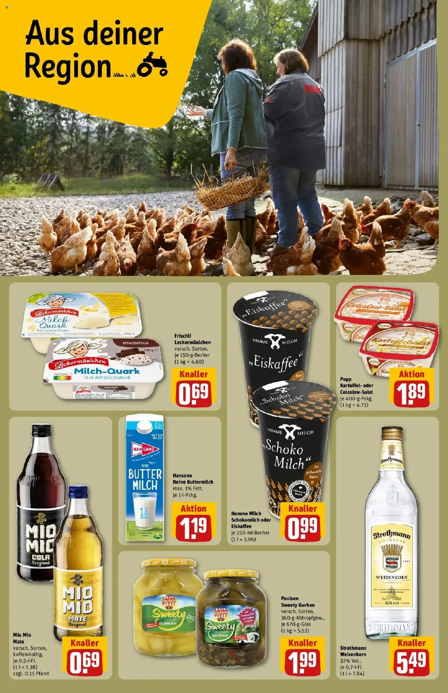 Rewe Prospekt Laatzen – gültig ab 27.07.2026 | Seite: 24 | Produkte: Buttermilch, Cola, Butter, Gurken
