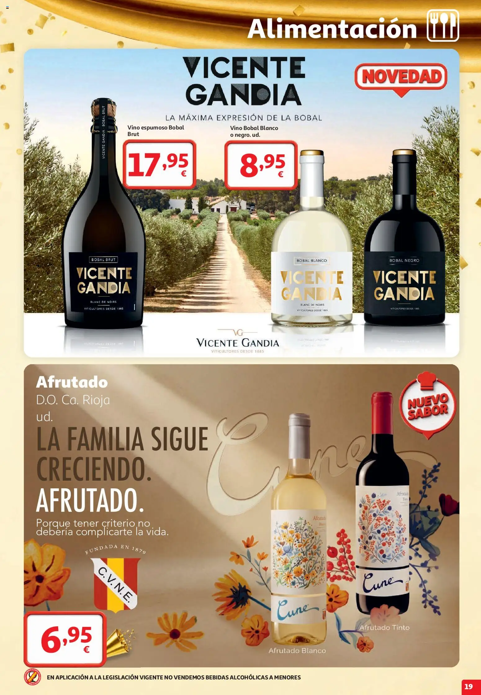 Alcampo HG Nacional │ válido desde el 22/10/2026 | Página: 19 | Productos: Vino, Bebidas, Vino espumoso