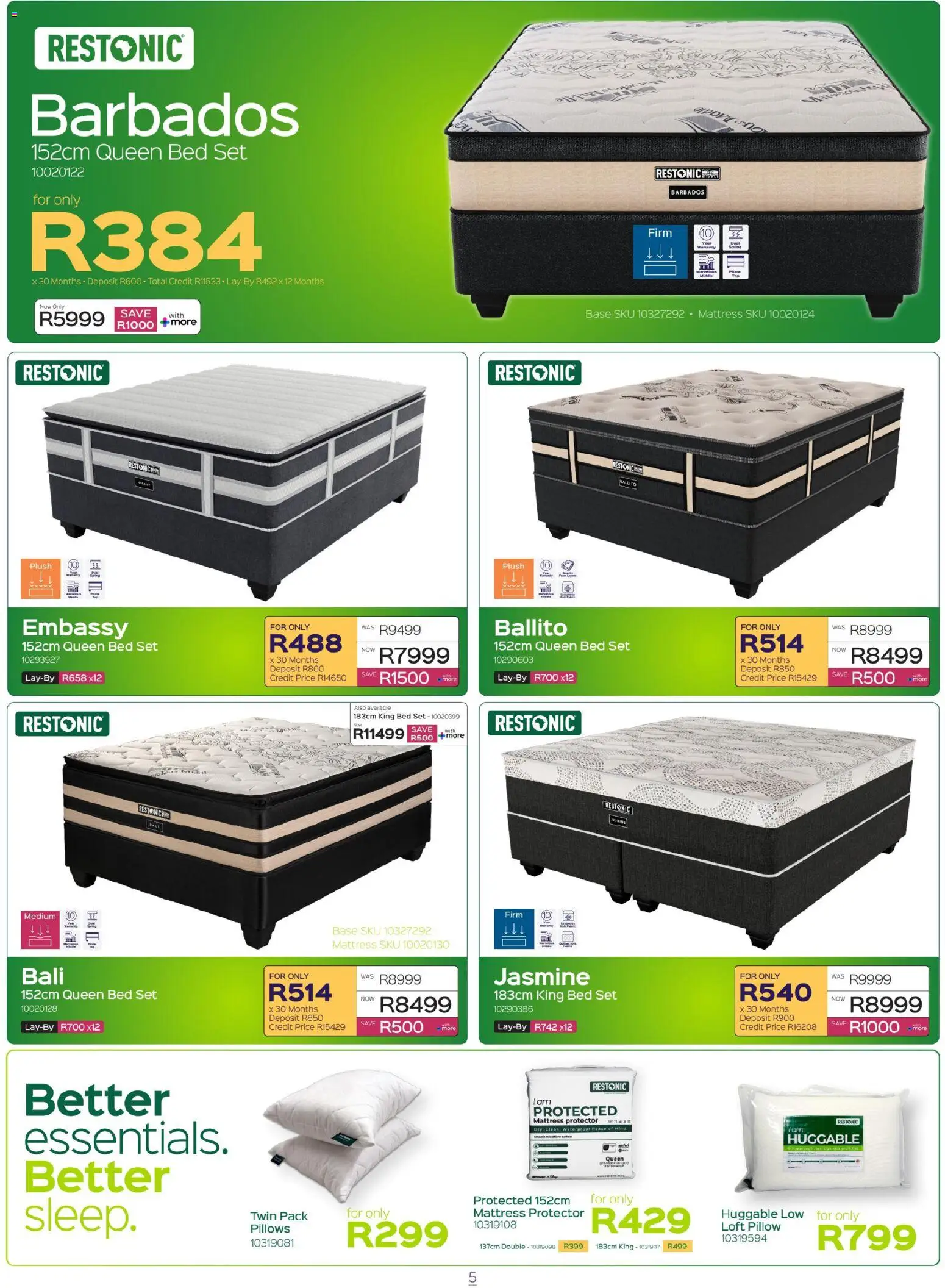 New Sleepmasters catalogue – valid from 15/10/2026 | Page: 5 | Products: Queen bed, King bed, Mattress, Pillow