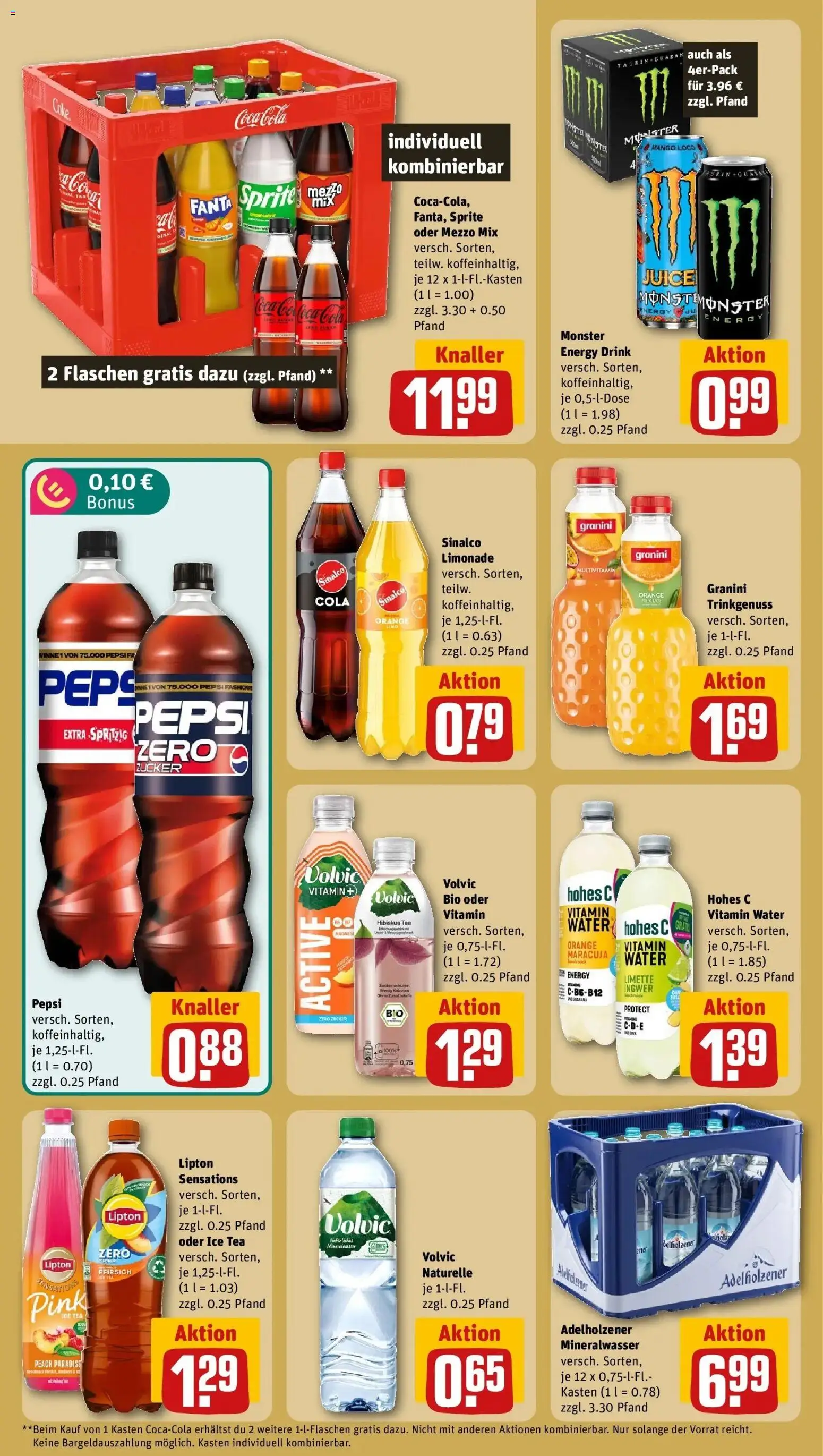 Rewe Prospekt Niederstotzingen – gültig ab 27.07.2026 | Seite: 16 | Produkte: Fanta, Cola, Energy, Mango