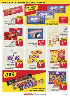 Konzum Katalog - Pregled kataloga iz trgovine Konzum, vrijedi od 14.10.2026 | Stranica: 39 | Proizvodi: Milka čokolada, Čokolada, Keks, Kakao