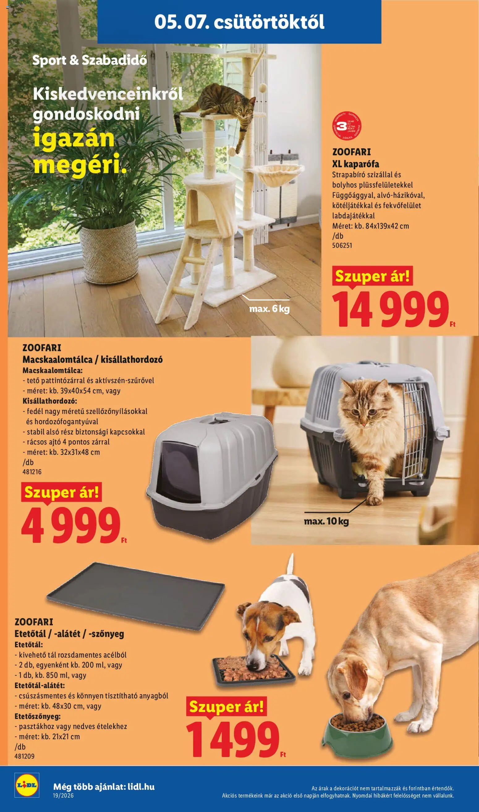 Lidl akciós ujság - amely érvényes a következő dátumtól: 07.05.2026 | Oldal: 2 | Termékek: Szőnyeg