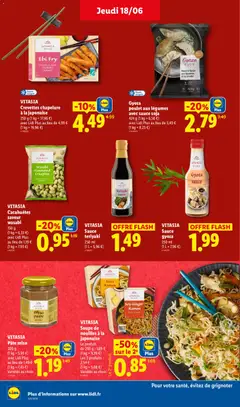 LIDL - Prévisualisation de VITASIA Cacahuètes saveur wasabi, 150 g (1 kg = 6,33 €) avec Lidl Plus au lieu de 1,19 € (1 kg = 7,93 €) valide à partir de 18.06.2026 | Page: 24