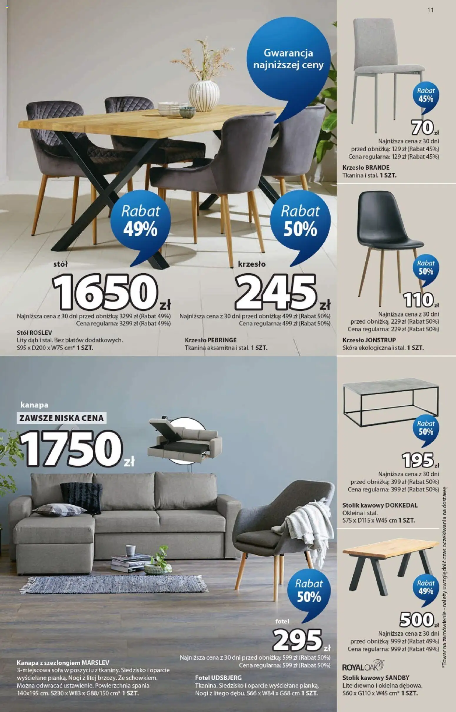JYSK gazetka od 10.06.2026 | Strona: 11 | Produkty: Sofa, Fotel, Stolik kawowy, Stół