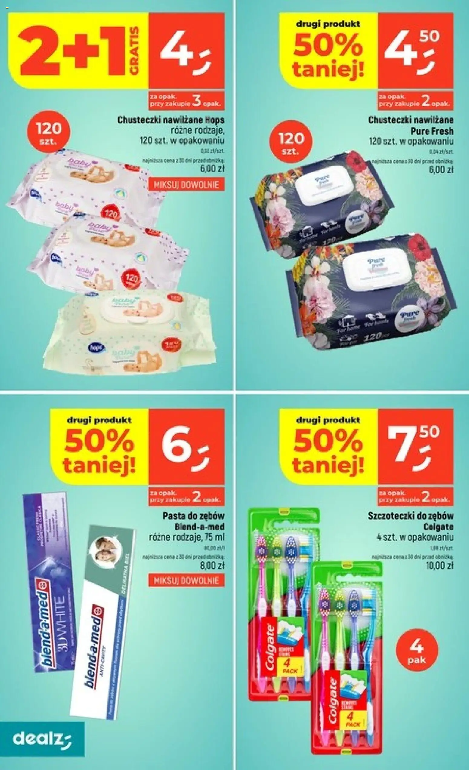 Dealz gazetka od 03.09.2026 | Strona: 42 | Produkty: Chusteczki nawilżane, Chusteczki, Pasta, Pasta do zębów