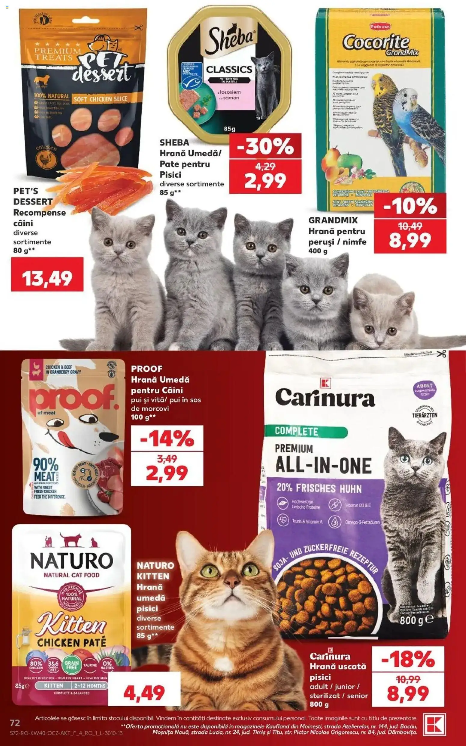 Kaufland Viseu de Sus 30.09.2026 - Revista si Oferta | Pagină: 72 | Produse: Premium, Proteine, Morcovi, Sos