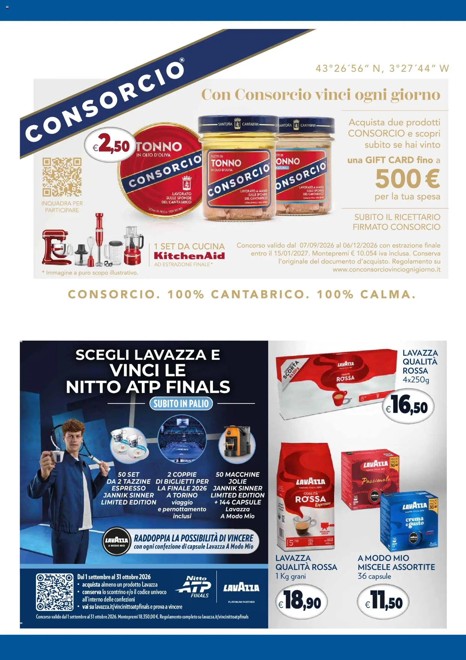 Volantino Galassia del 07/09/2026 | Pagina: 3 | Prodotti: Crema, Tonno, Olio d'oliva, Lavazza