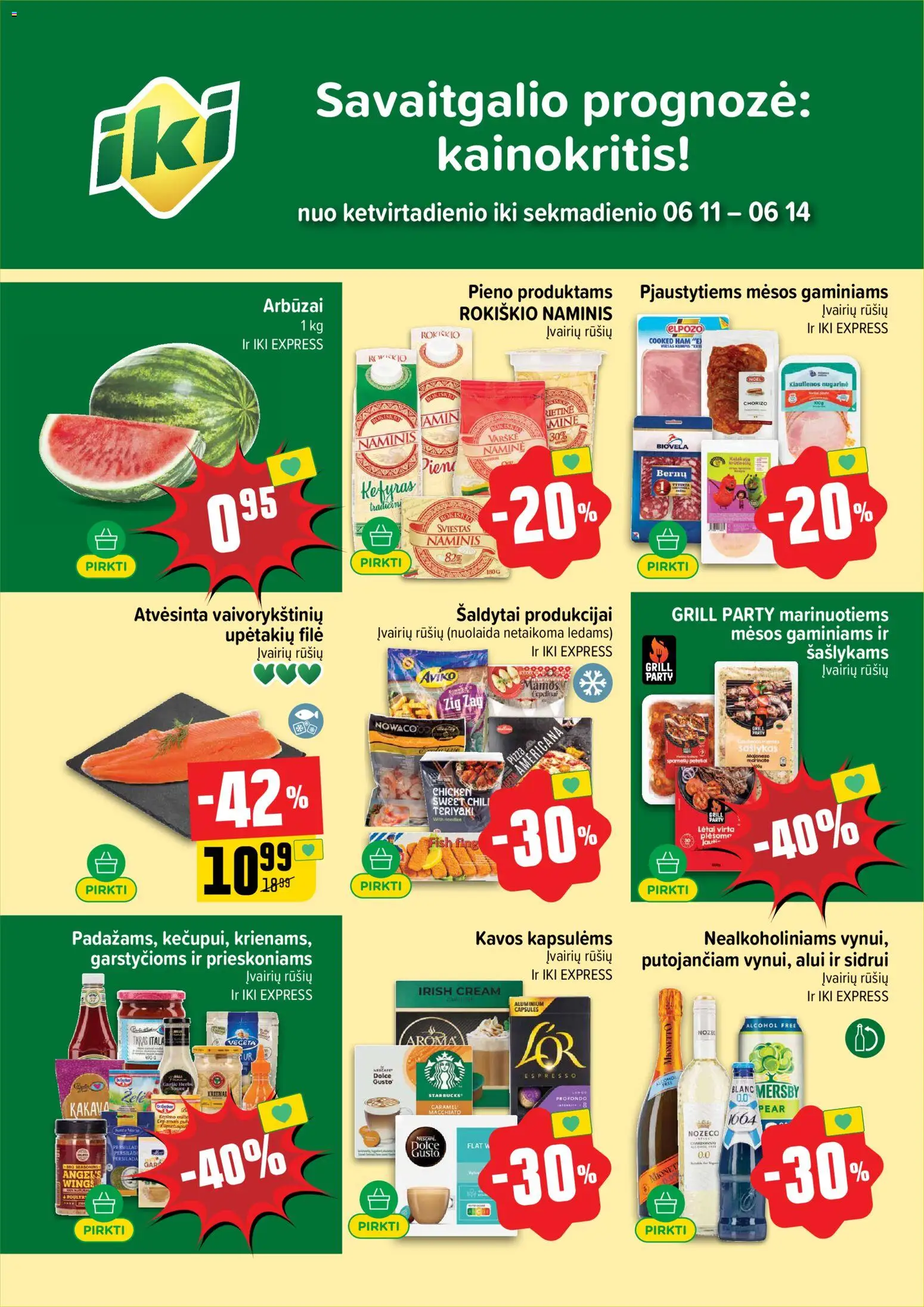 IKI akcijos nuo 08.06.2026 | Puslapis: 64 | Prekių: Sviestas, Varškė