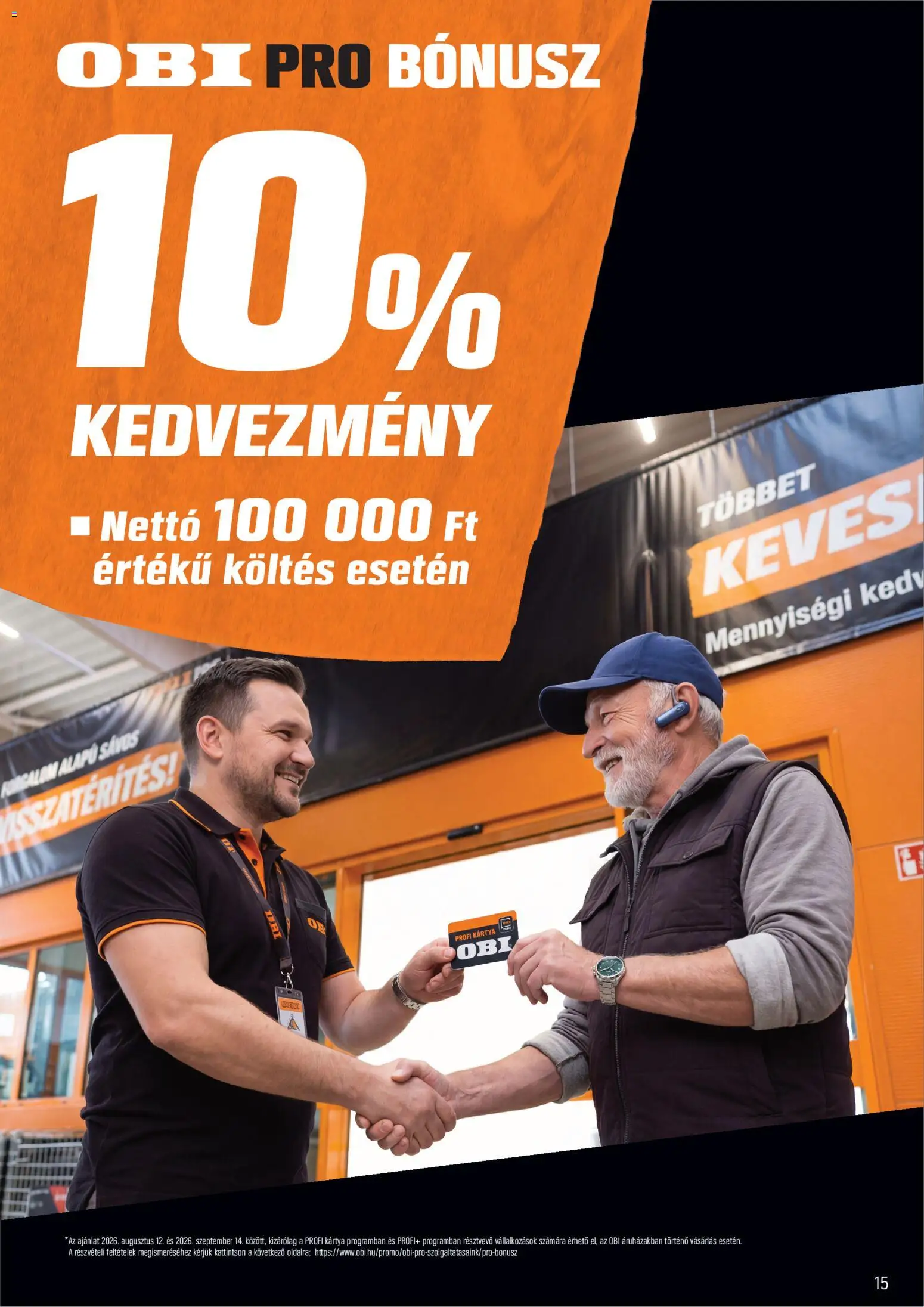 OBI akciós ujság - amely érvényes a következő dátumtól: 2026.08.04. | Oldal: 15