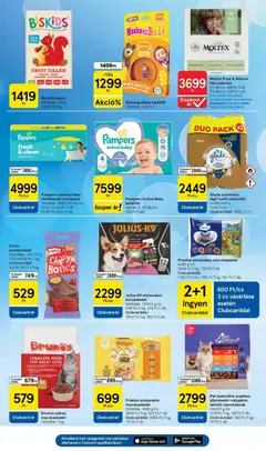 Tesco akciós újság - amely érvényes a következő dátumtól: 2026.08.18. | Oldal: 33 | Termékek: Macskaeledel, Prevital, Baba, Keksz