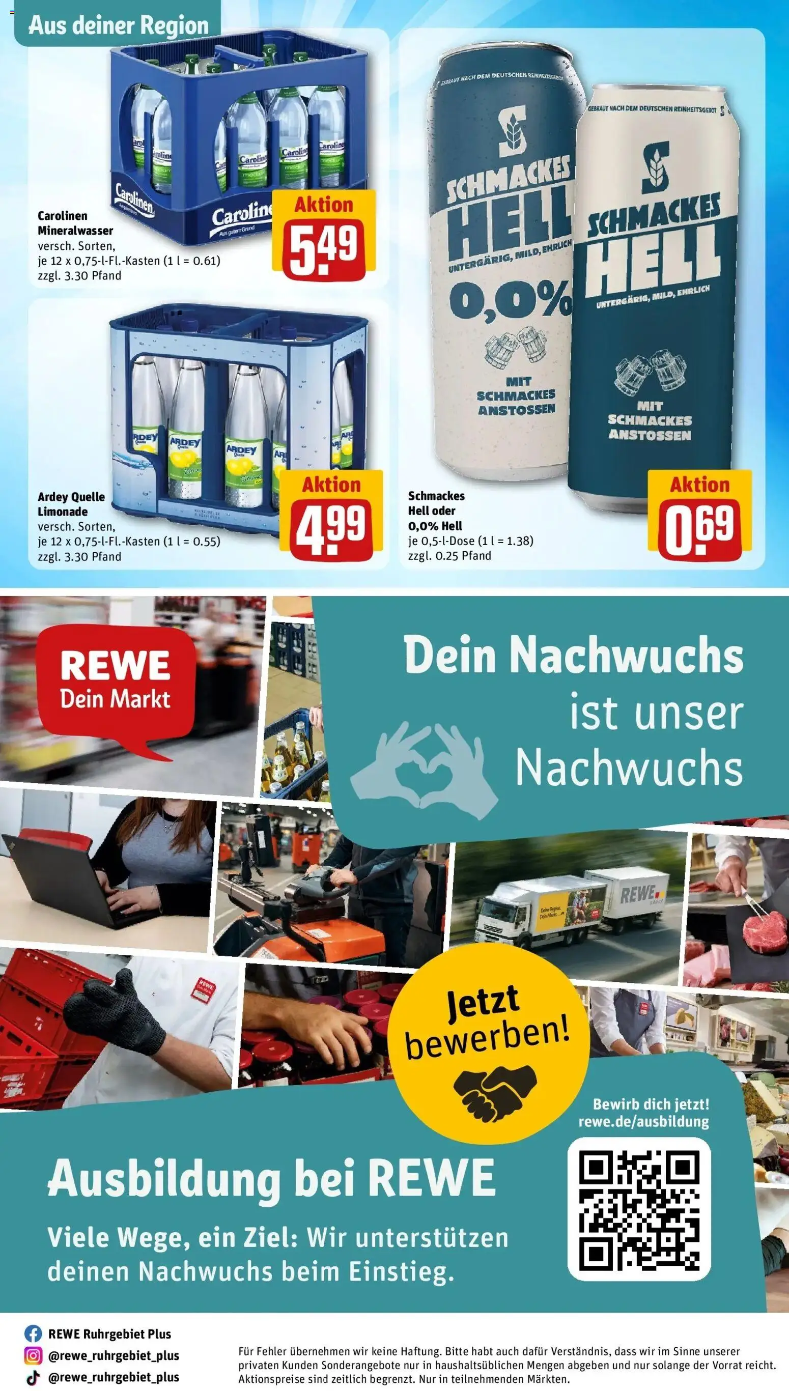 REWE Prospekt ab 19.10.2026 zum Blättern » Angebote | Seite: 34 | Produkte: Limonade, Mineralwasser