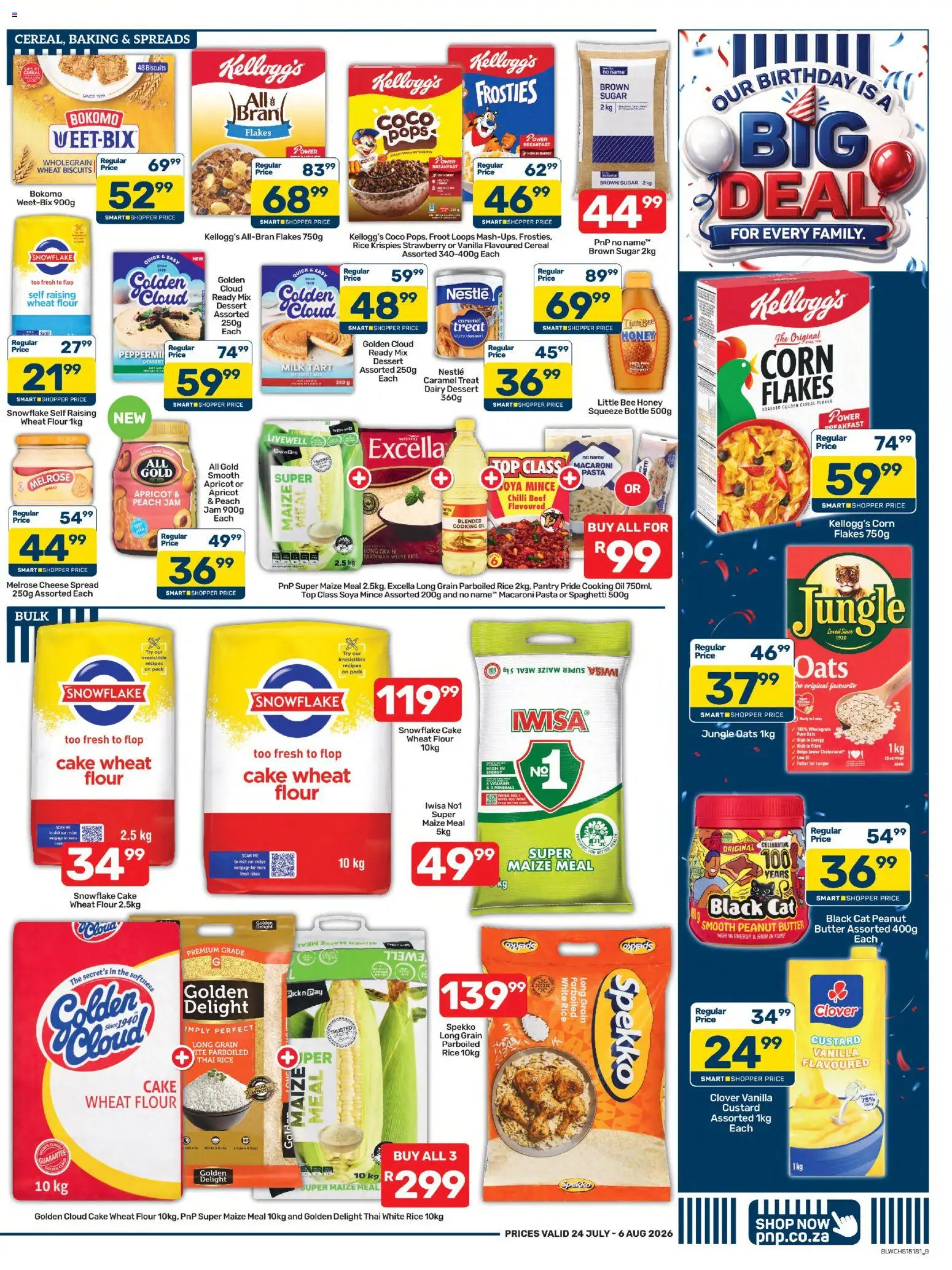 New Pick n Pay catalogue – valid from 24/07/2026 | Page: 9 | Products: Jam, Maize meal, Cheese, Chilli
