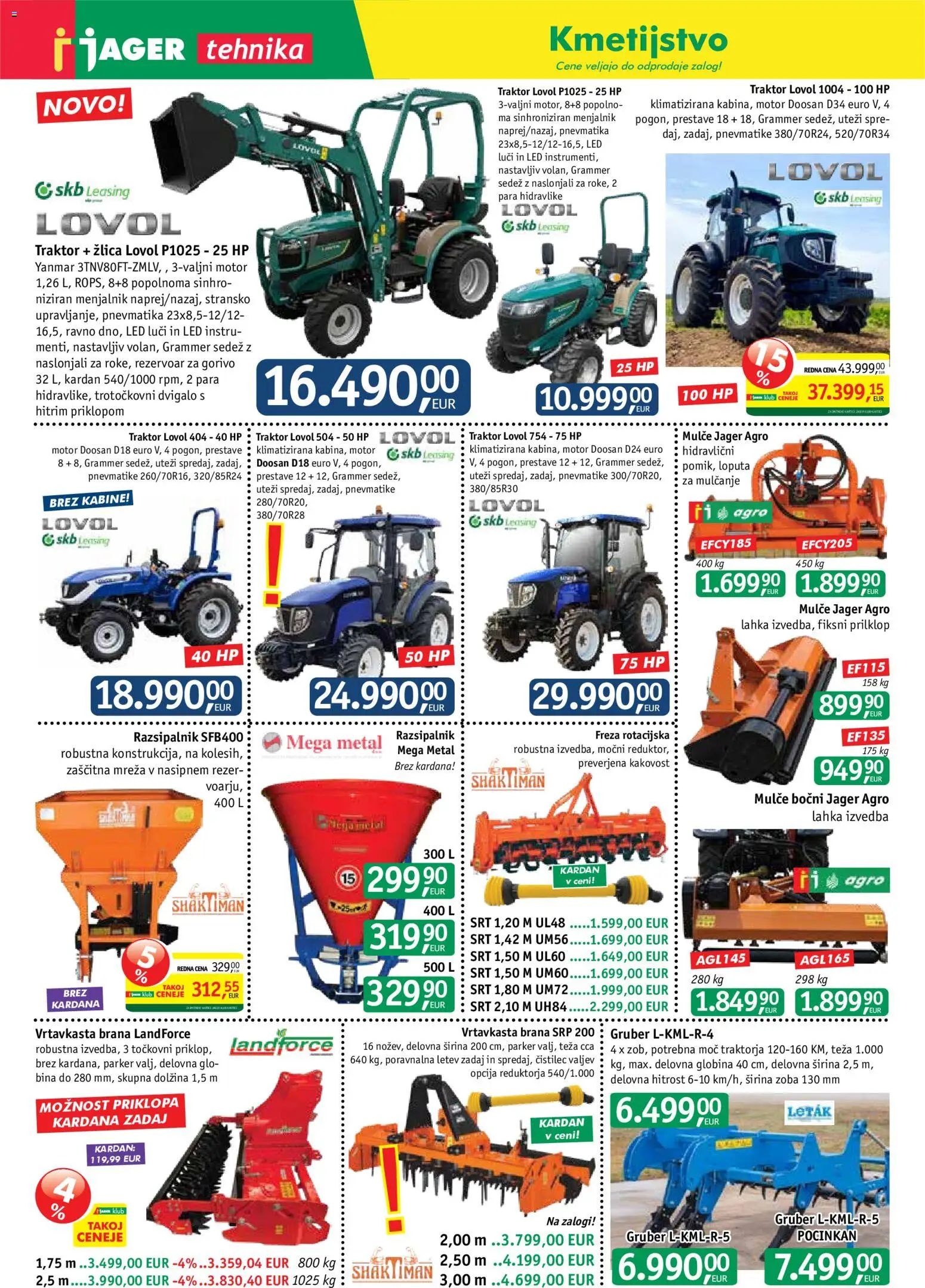 Novi Jager katalog ponudbe – veljaven od 30.09.2026 | Stran: 4 | Izdelki: Žlica, Teza, Letev