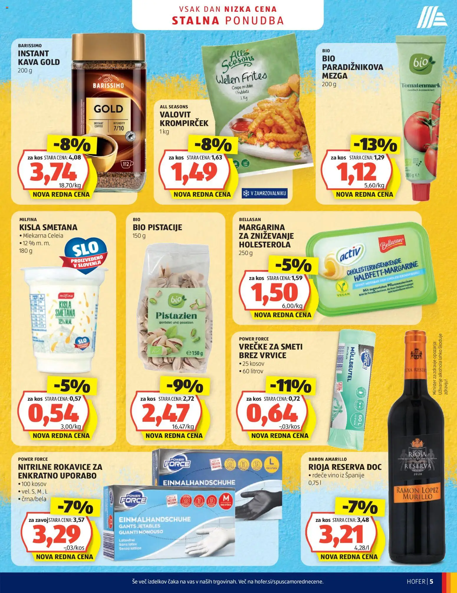 Hofer SI katalog | vrijedi od 15.07.2026 | Stranica: 5 | Proizvodi: Instant kava, Kava, Vino, Pistacije