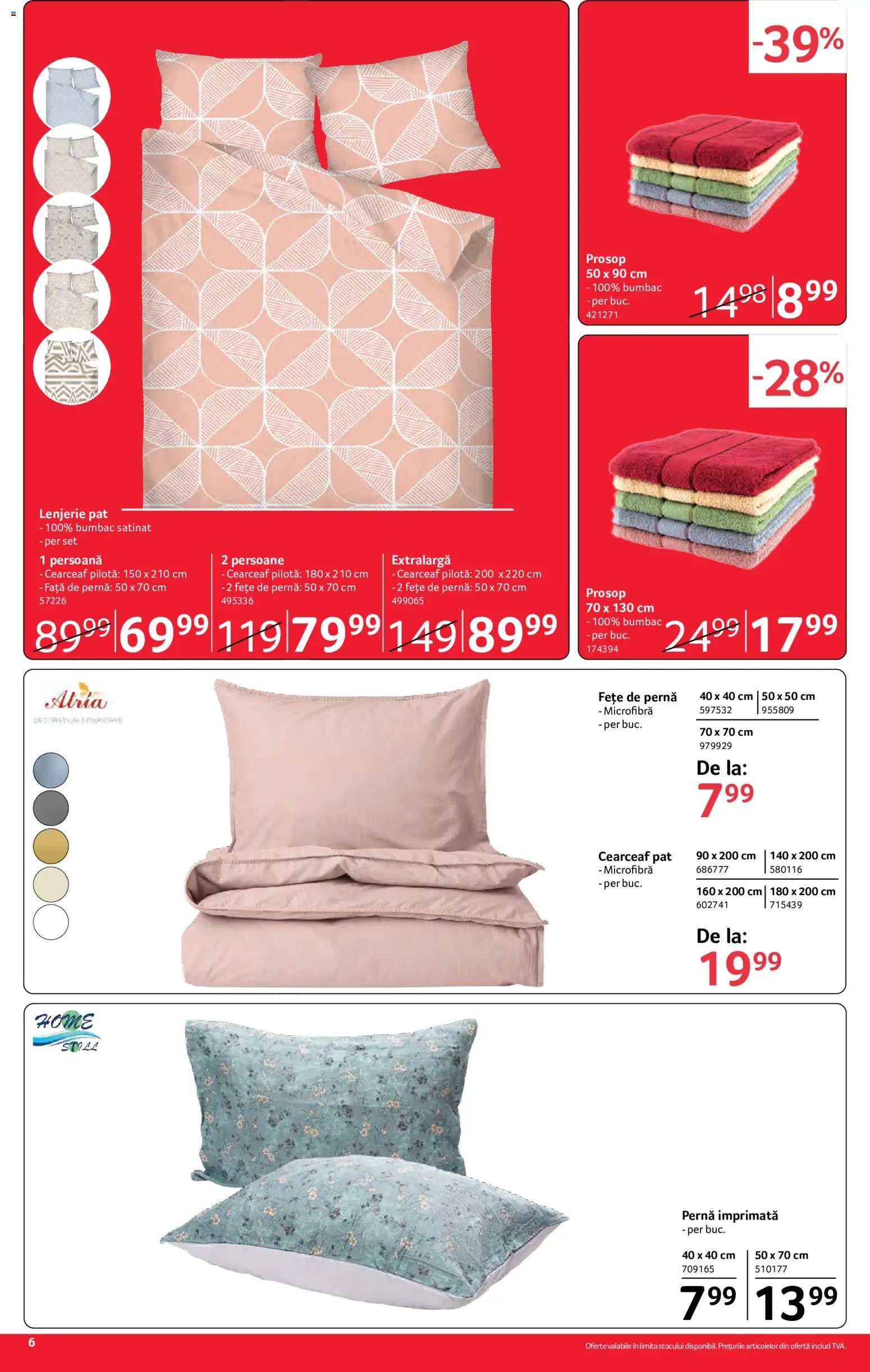 Noul catalog Selgros – valabil de la 26.06.2026 | Pagină: 6 | Produse: Pat, Pernă, Pilotă, Față de pernă