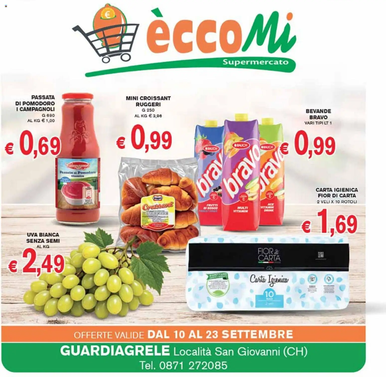 Volantino Coal del 10/09/2026 | Pagina: 1 | Prodotti: Carta igienica, Bevande, Pomodoro, Passata di pomodoro
