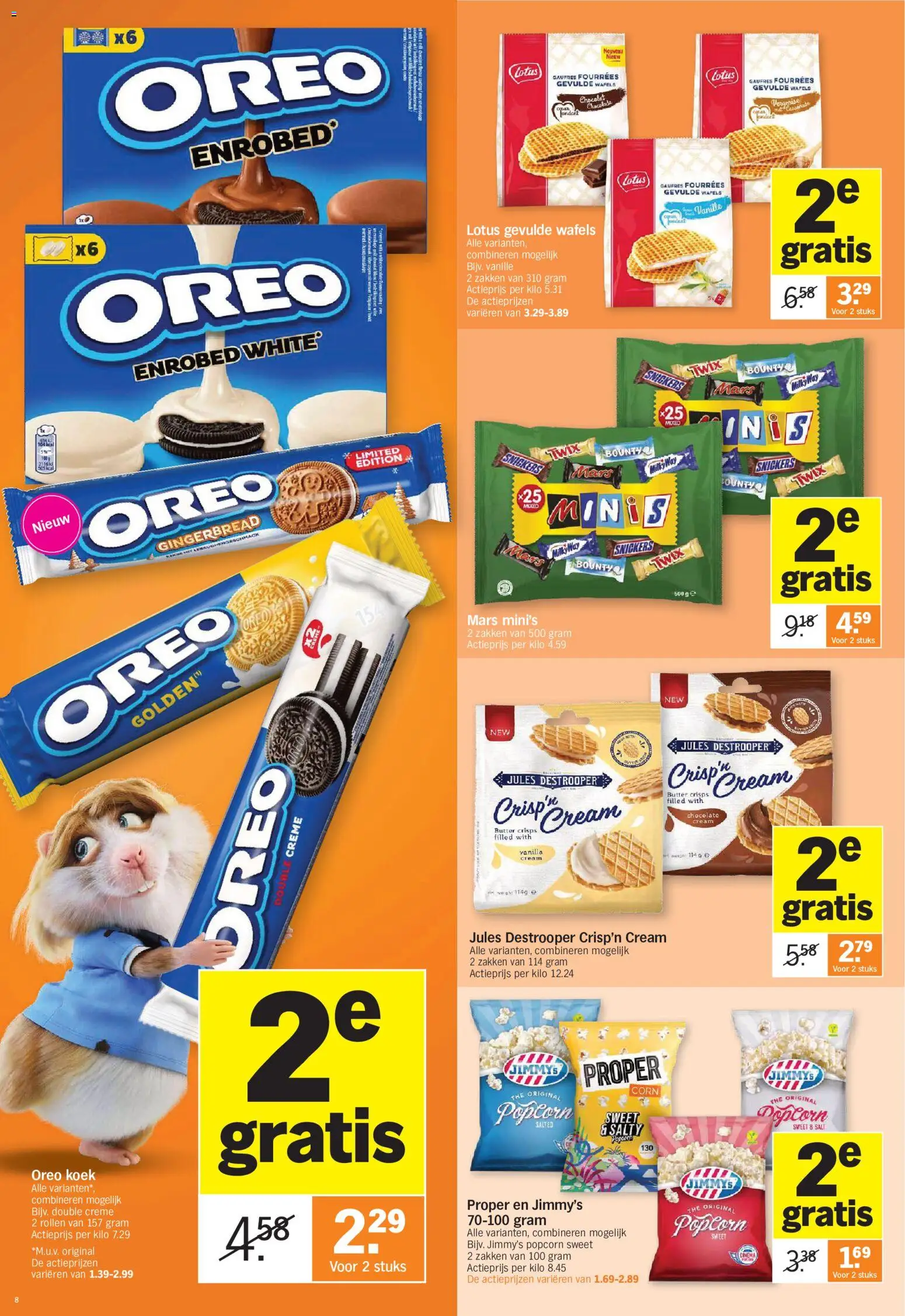 {H1} | Pagina: 8 | Producten: Mars, Twix, Snickers, Crème