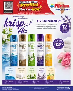 Africa Cash & Carry specials catalogue – valid from 23/07/2026 | Page: 17 | Products: Case, Air freshener, Stock, Lemon