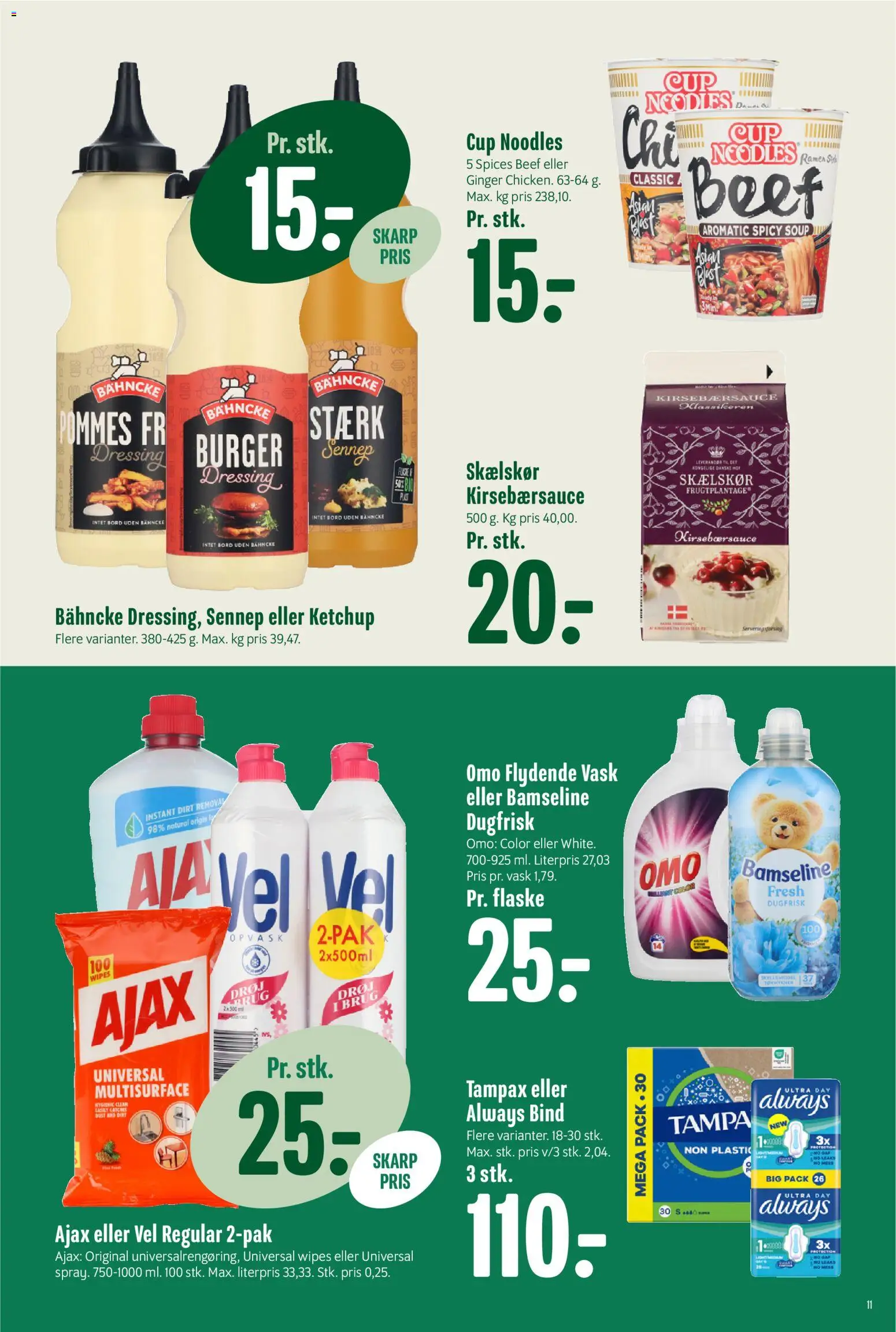 Min Købmand tilbudsavis – gyldig fra 23/10/2026 | Side: 12 | Produkter: Ketchup, Kirsebærsauce, Dressing, Sennep