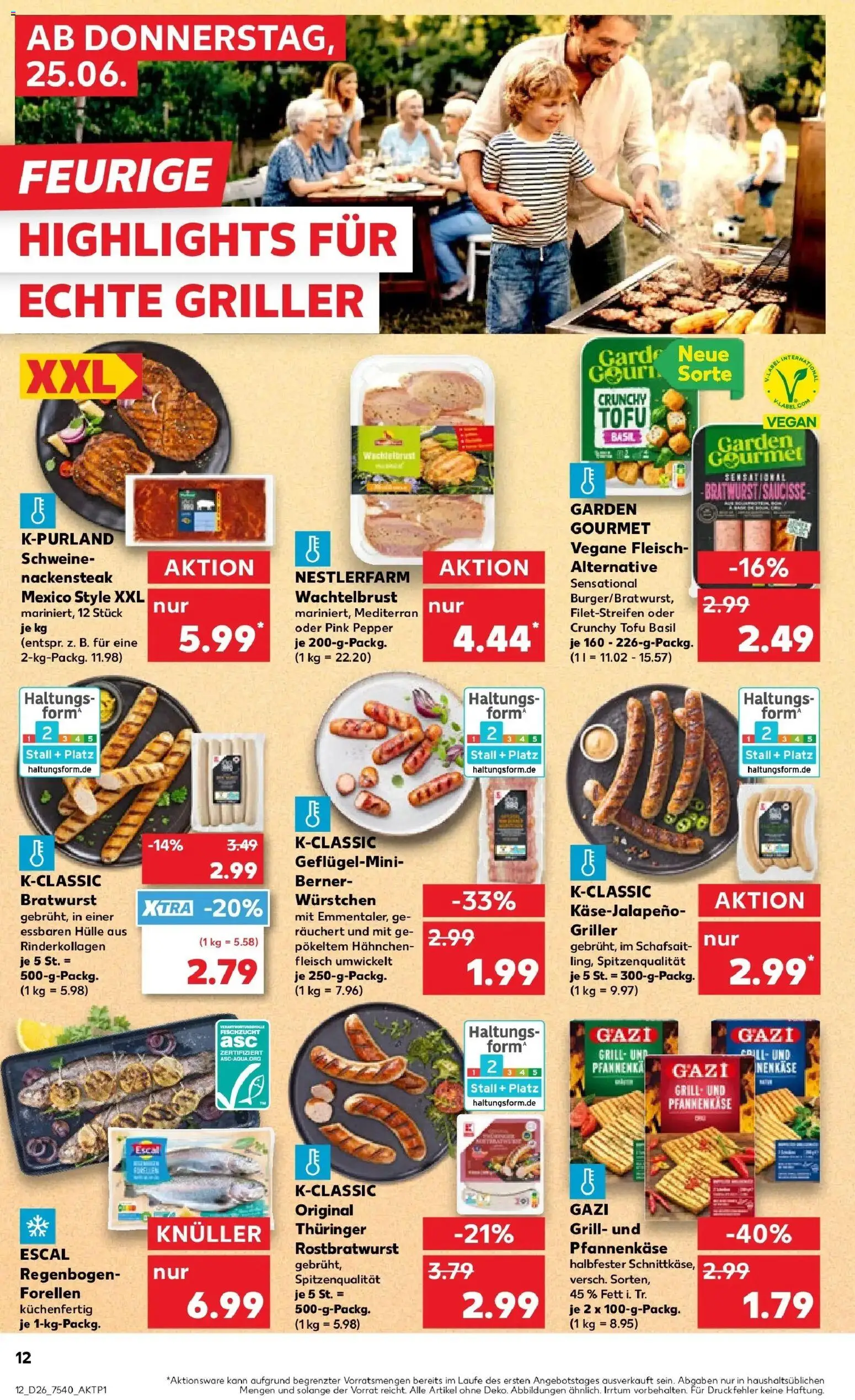 Kaufland Prospekt Sonneberg – gültig ab 22.06.2026 | Seite: 21 | Produkte: Grill, Hahnchen, Bratwurst, Steak