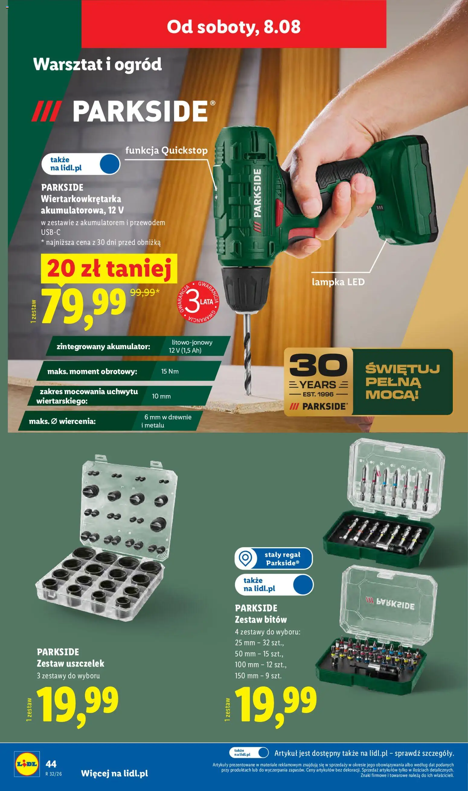 Lidl Polsko katalog od 03.08.2026 | Strana: 50 | Produkty: Parkside, Regál, LED