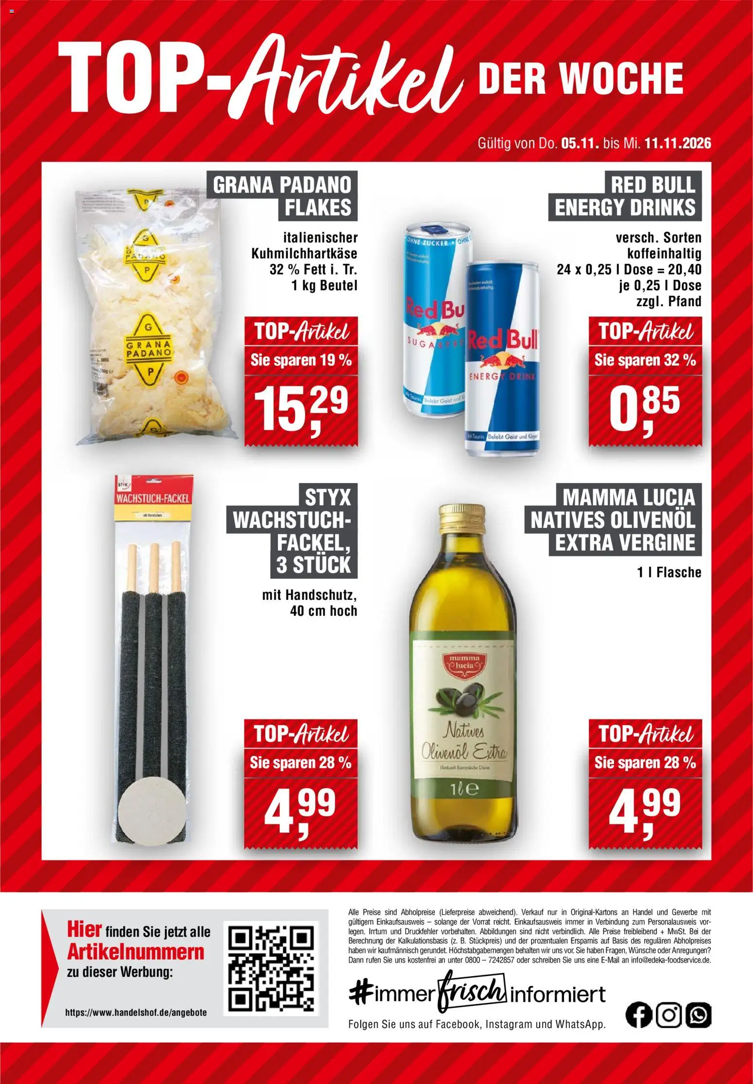 Handelshof Prospekt – gültig ab 05.11.2026 | Seite: 24 | Produkte: Grana Padano, Energy, Olivenol, Zucker