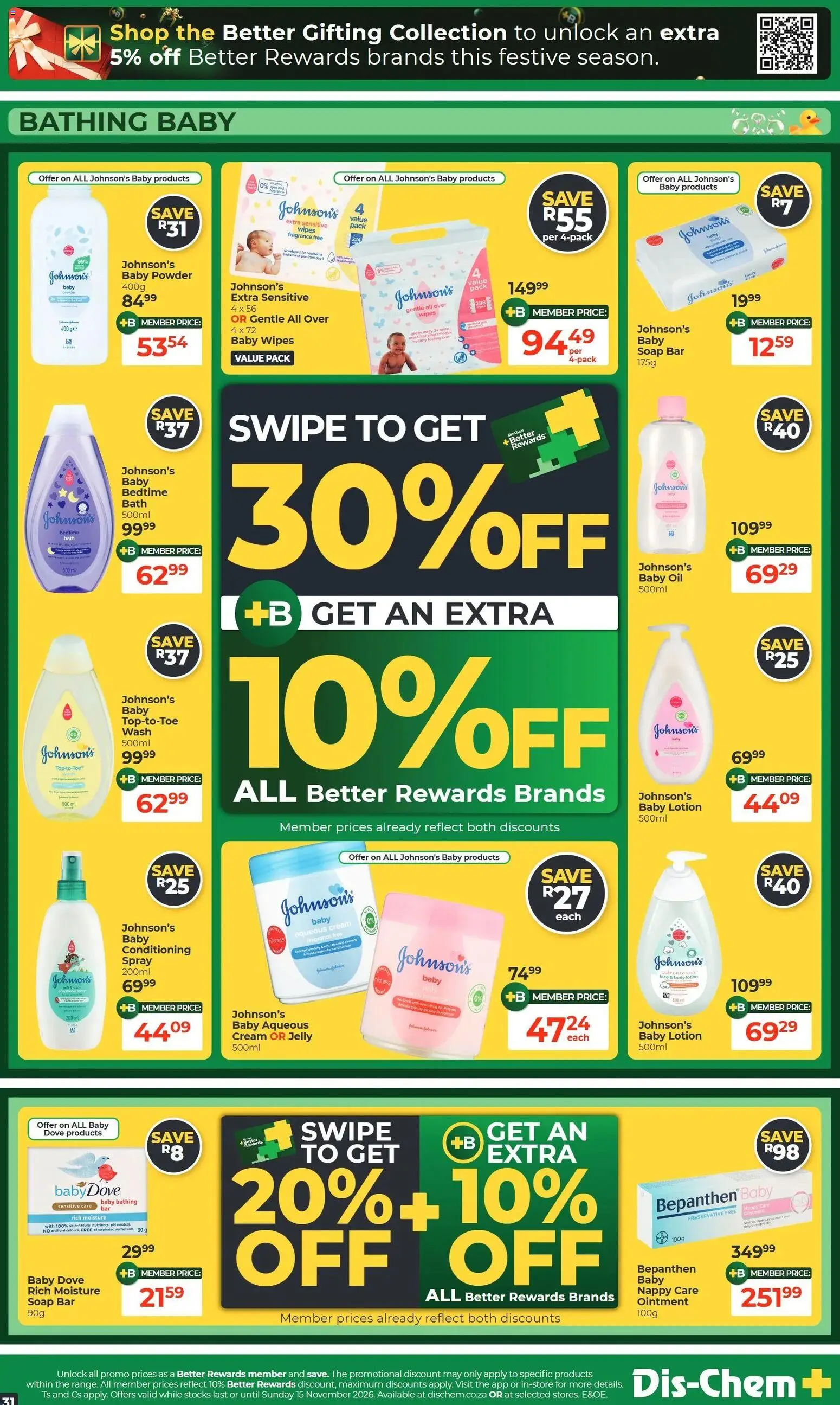 New Dis-Chem catalogue – valid from 20/10/2026 | Page: 31 | Products: Oil, Cream, Preservative, Lotion