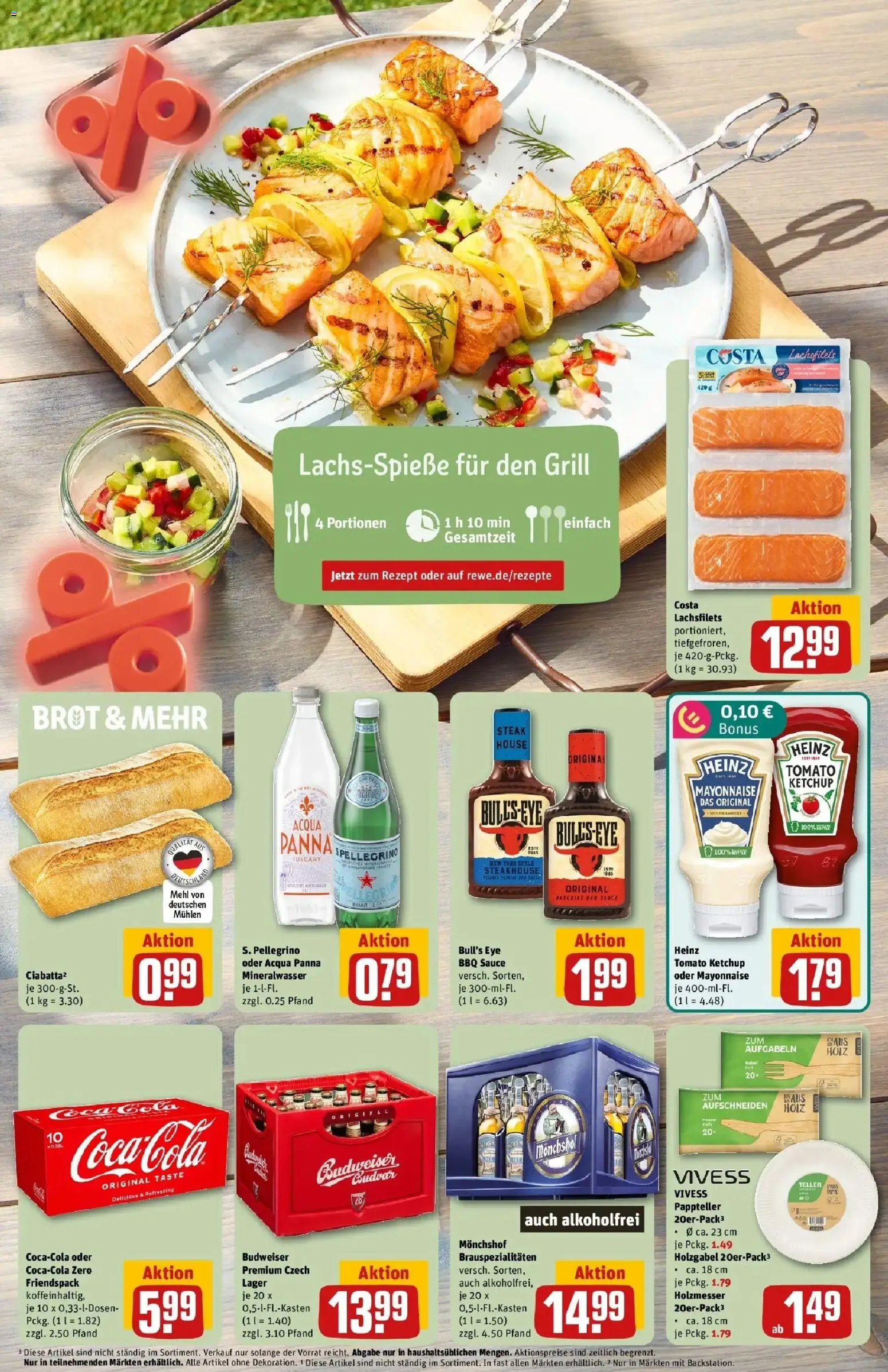 REWE Prospekt ab 03.08.2026 zum Blättern » Angebote | Seite: 5 | Produkte: Mehl, Mineralwasser, Steak, Ketchup