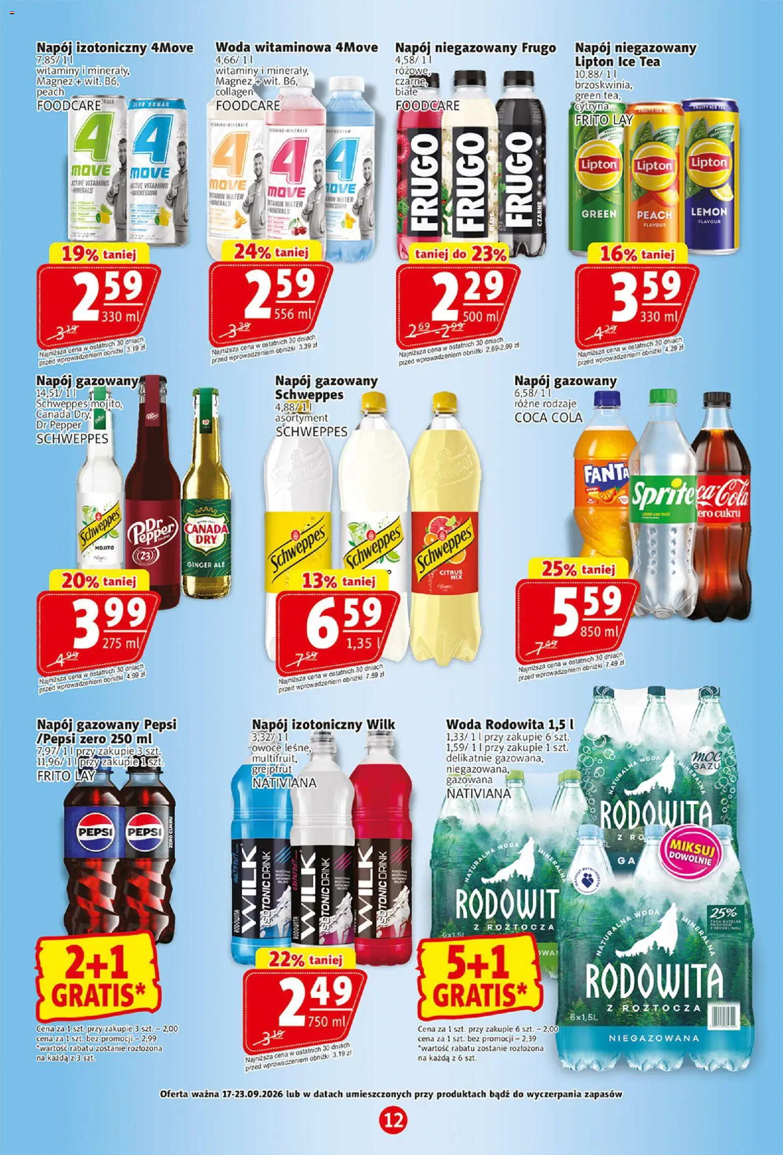Prim Market gazetka od 17.09.2026 | Strona: 12 | Produkty: Ginger Ale, Ice Tea, Mojito, Fanta