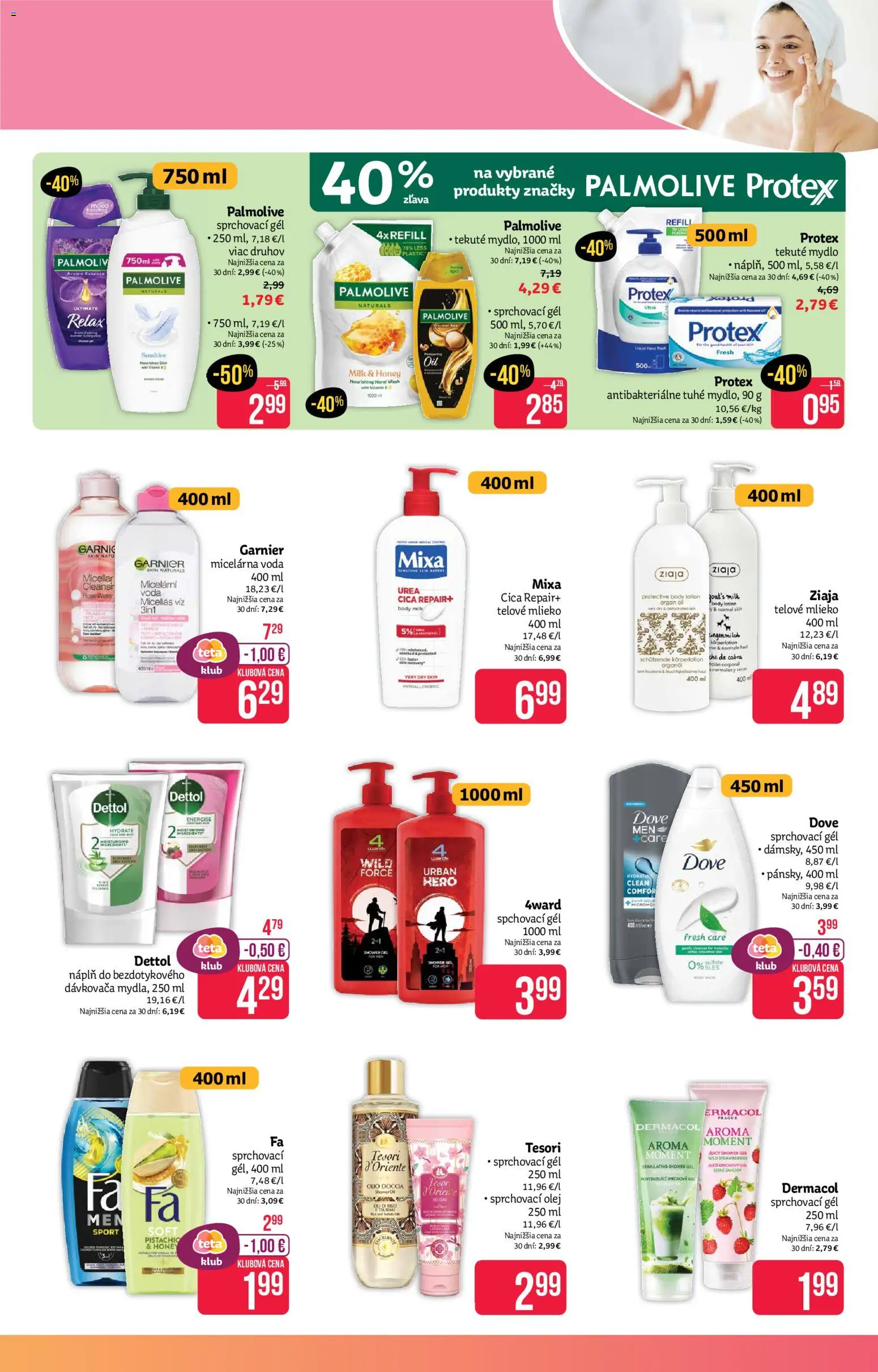 Nové Teta drogerie akcie – leták je platný od 31.08.2026 | Strana: 7 | Produkty: Mlieko, Olej, Telové mlieko, Dettol