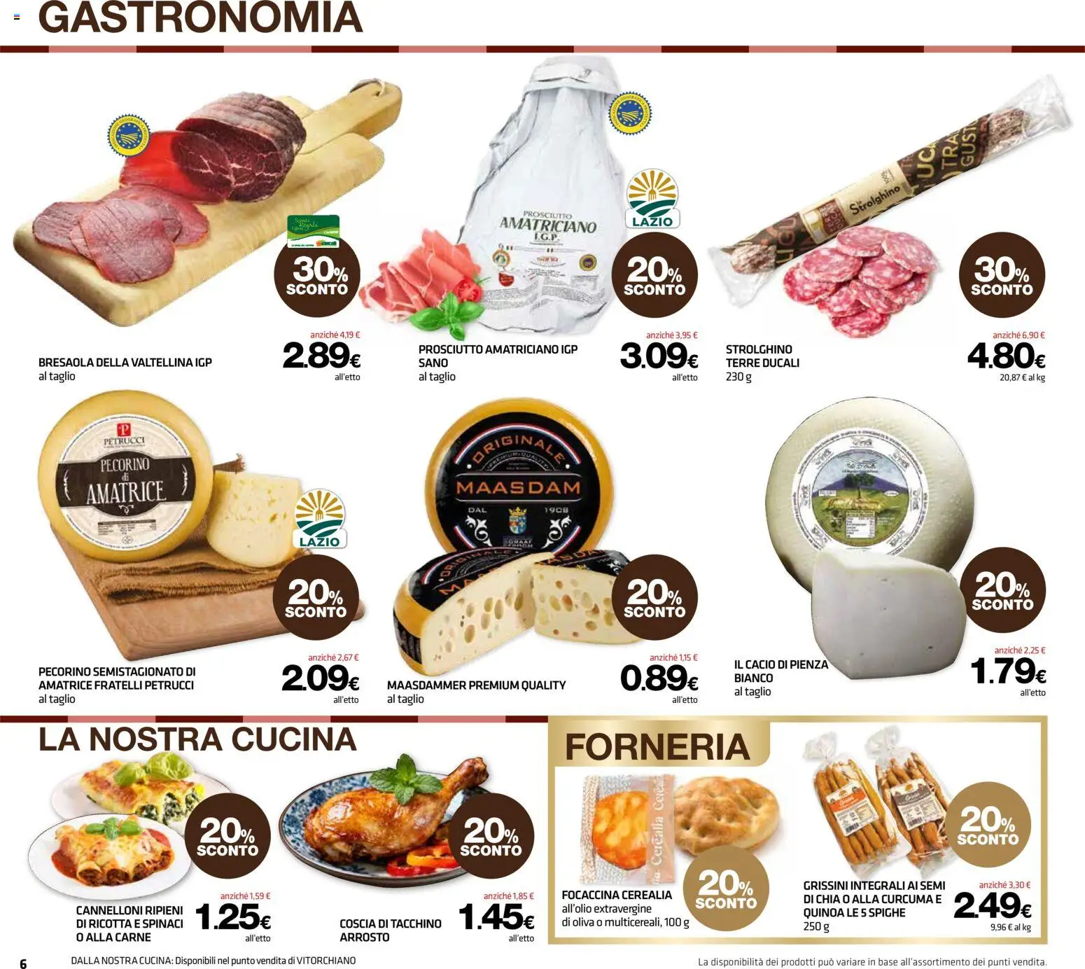 Volantino Superconti del 24/09/2026 | Pagina: 6 | Prodotti: Arrosto, Ricotta, Grissini, Quinoa