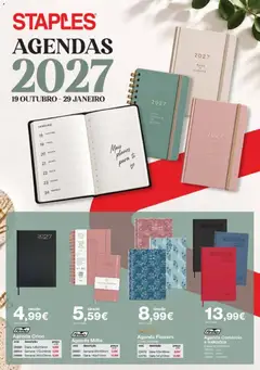 Pré-visualização Staples folheto Agendas 2027 válido de 19/10/2026