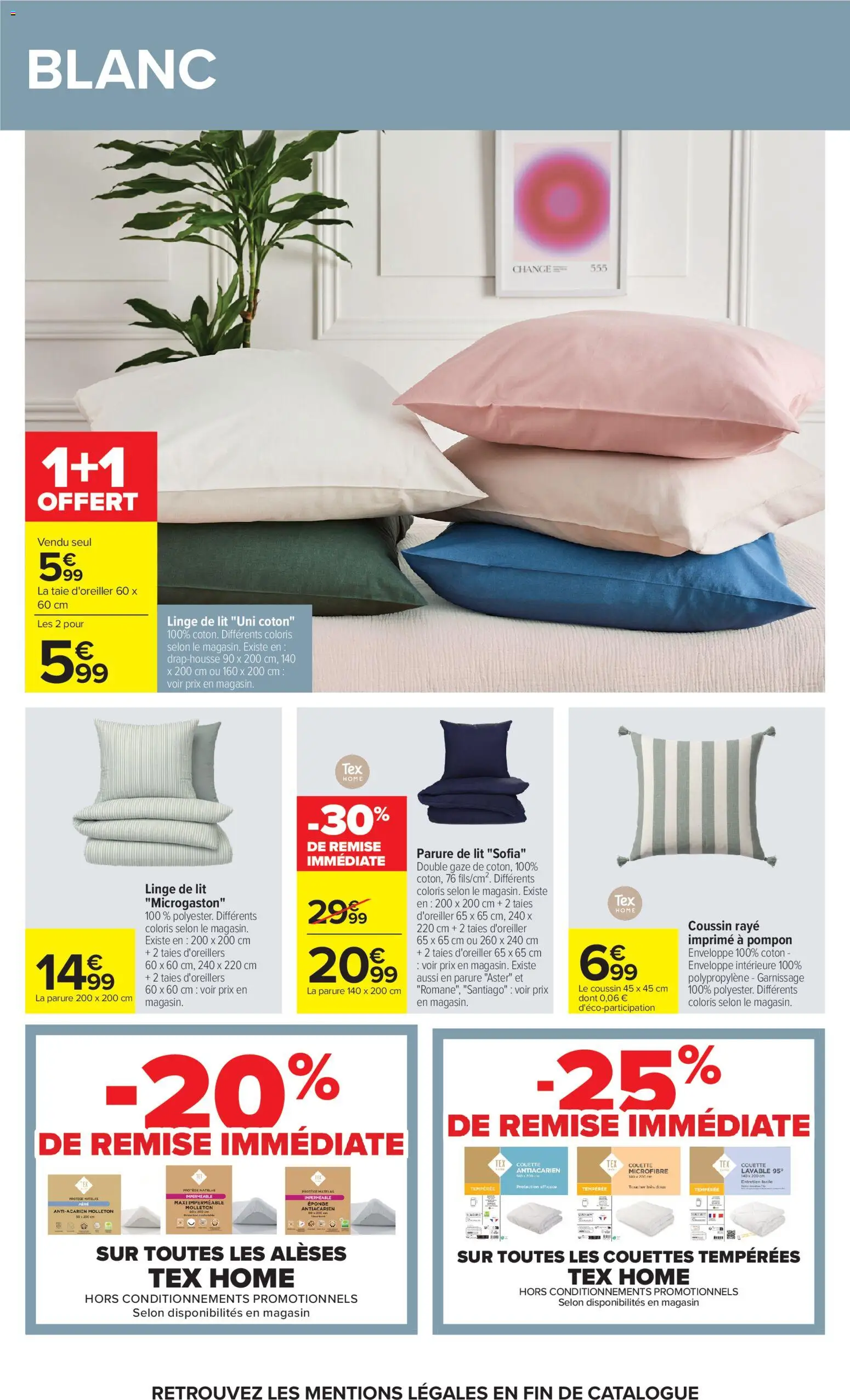 {H1} | Page: 56 | Produits: Enveloppe, Eponge, Matelas, Couette