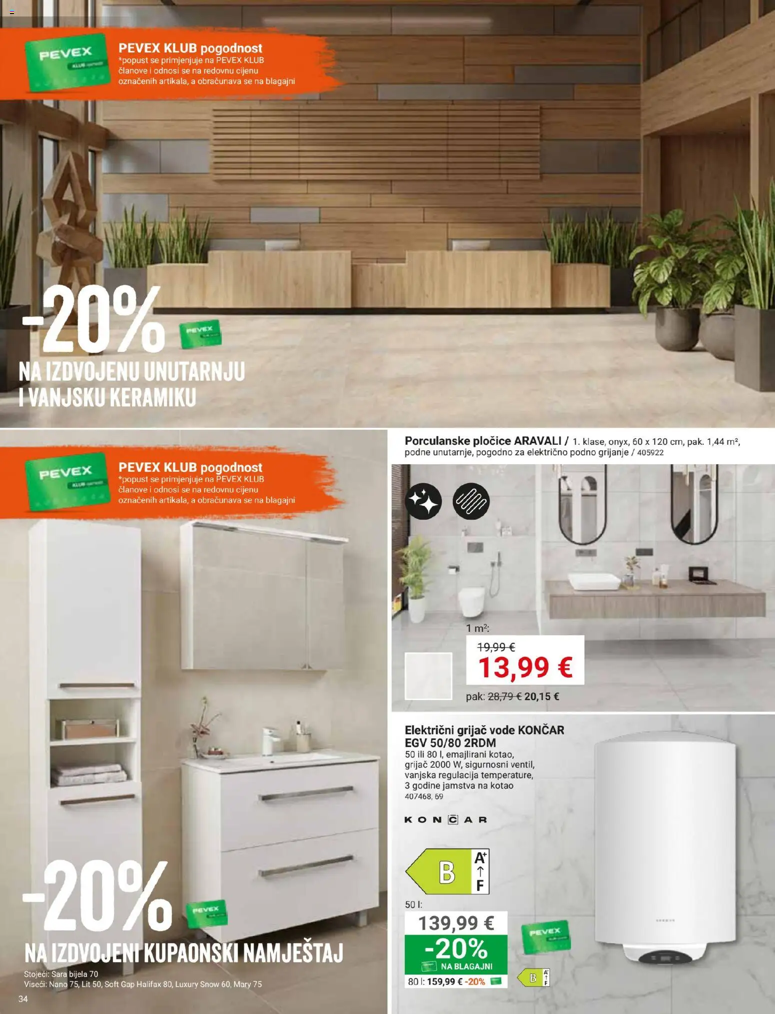 Pevex katalog | vrijedi od 27.08.2026 | Stranica: 34 | Proizvodi: Pločice