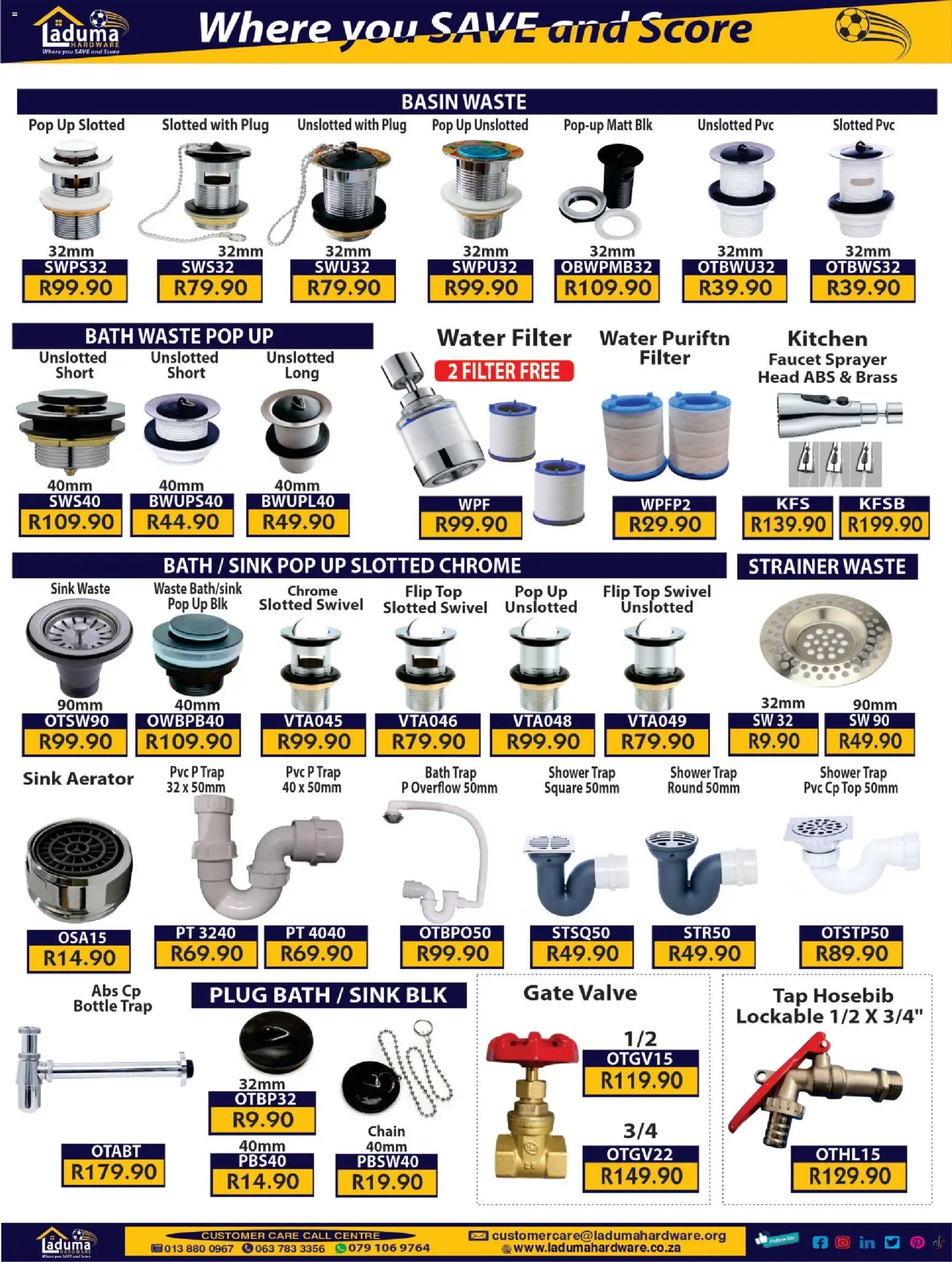 New Laduma Hardware catalogue – valid from 01.06.2026 | Page: 8 | Products: Bath, Shower, Tap, Water
