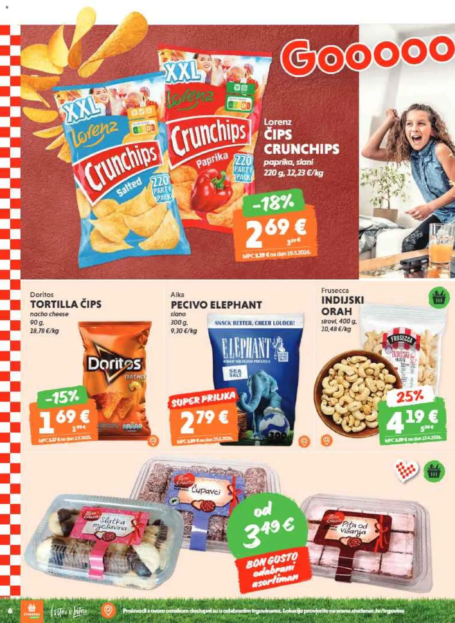 Studenac katalog | vrijedi od 03.06.2026 | Stranica: 6 | Proizvodi: Pita, Čips, Pecivo, Orah