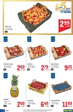 Metro angebote Profi ab 25.06.2026 gültig | Seite: 14 | Produkte: Obst, Pfirsich, Ananas