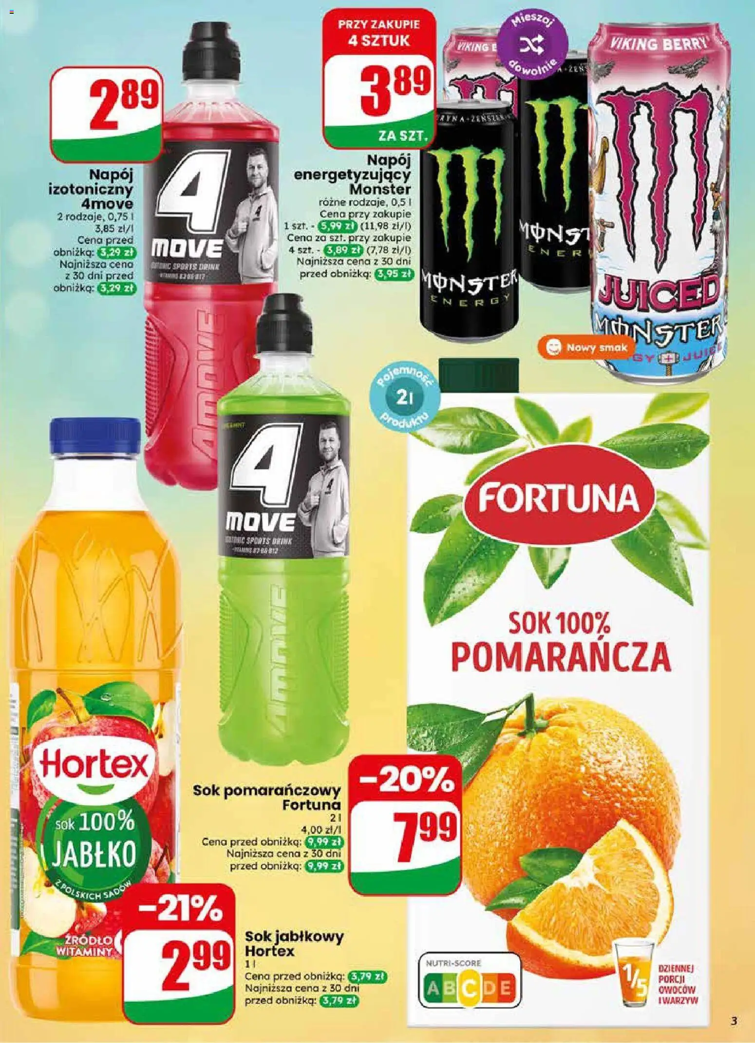 Dino gazetka od 20.05.2026 | Strona: 3 | Produkty: Sok pomarańczowy, Sok jabłkowy, Sok