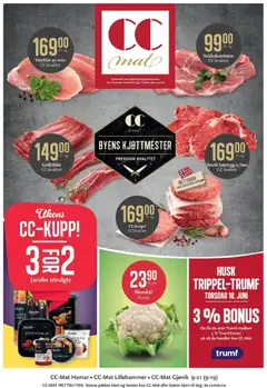 Forhåndsvisning av C Mat kundeavis gyldig fra 14.06.2026 | Side: 1 | Produkter: Dopuri pentru urechi, Svin, Blomkål, Leverpostei