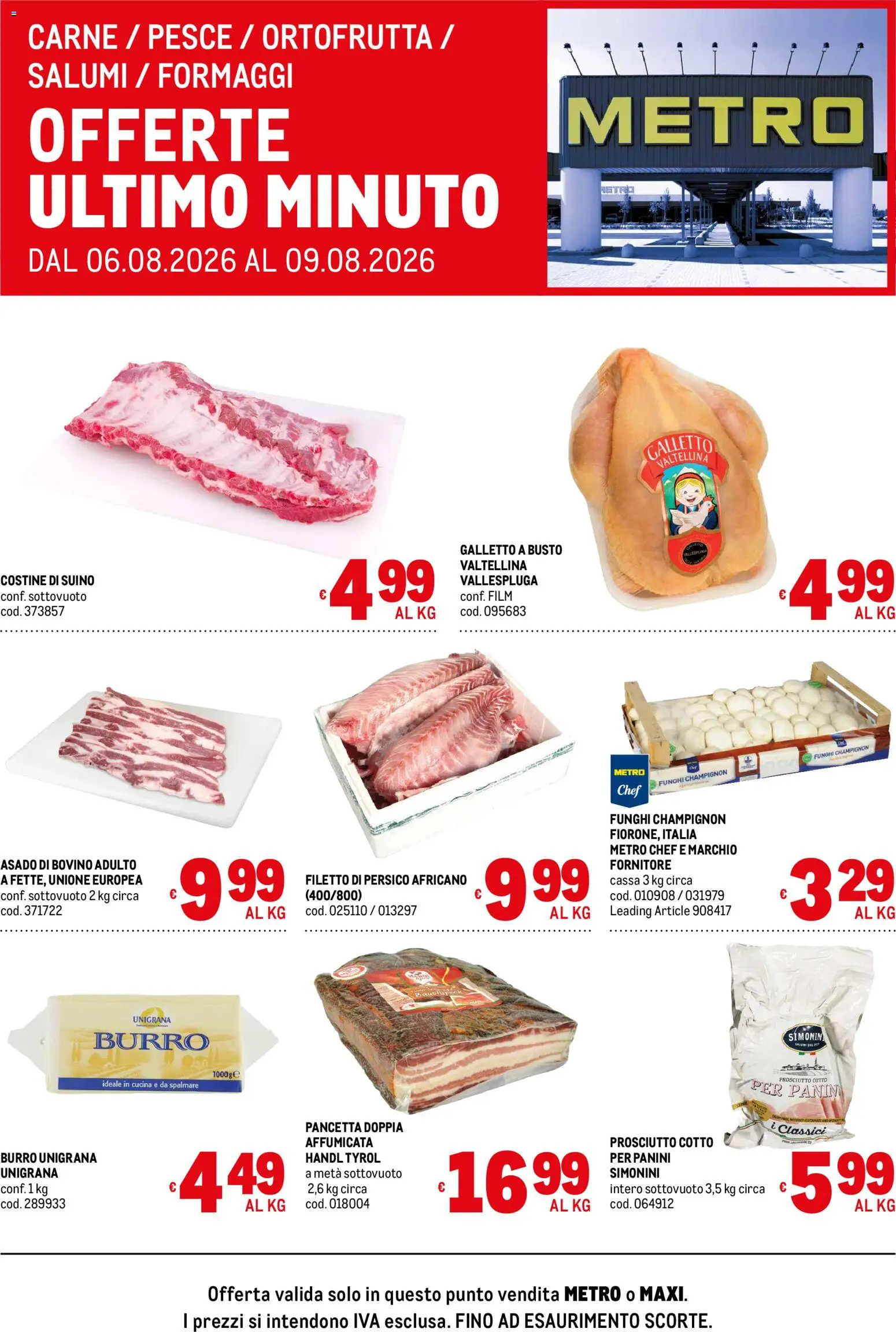 Volantino Metro del 06/08/2026 | Pagina: 1