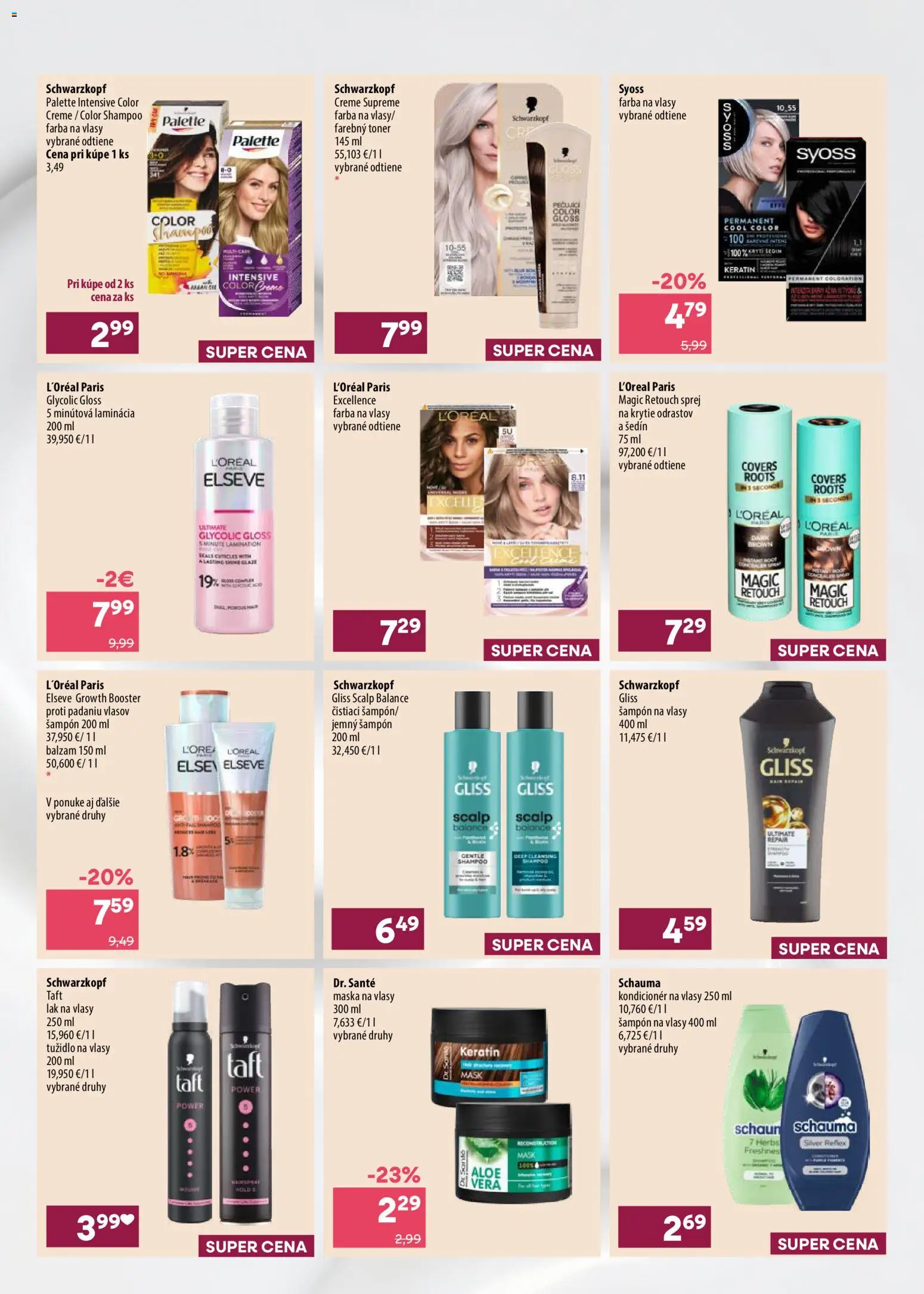 Nové 101 drogerie akcie – leták je platný od 23.09.2026 | Strana: 12 | Produkty: Aloe Vera, Kondicionér, Maska na vlasy, Tužidlo na vlasy