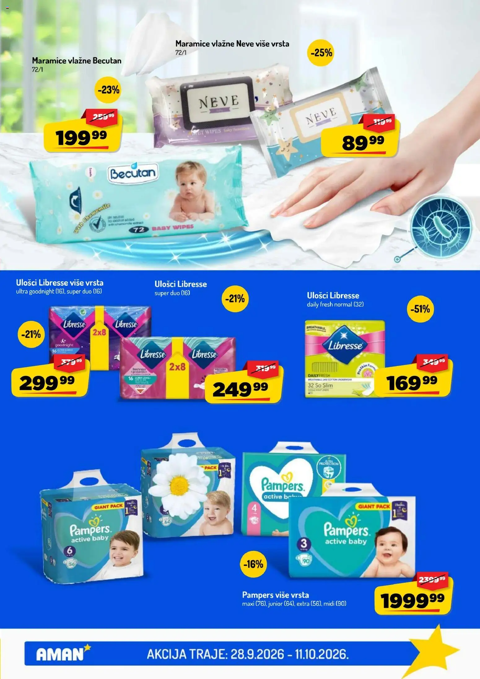 Aman katalog - važi od 28.09.2026 | Strana: 37 | Proizvode: Maramice, Pampers, So, Ulošci