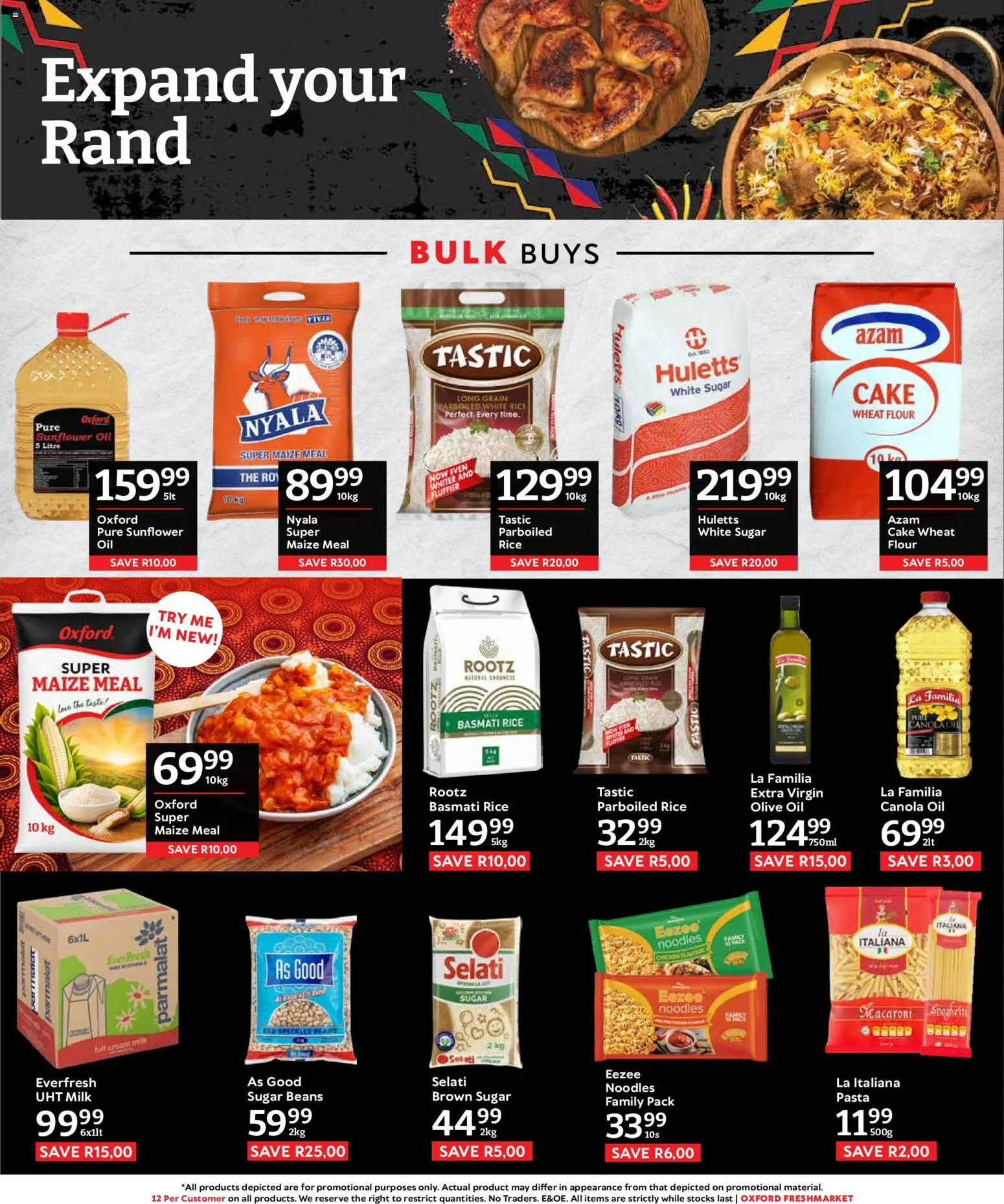 New Oxford Freshmarket catalogue – valid from 16/09/2026 | Page: 5 | Products: Cake, Maize meal, Milk, Oil